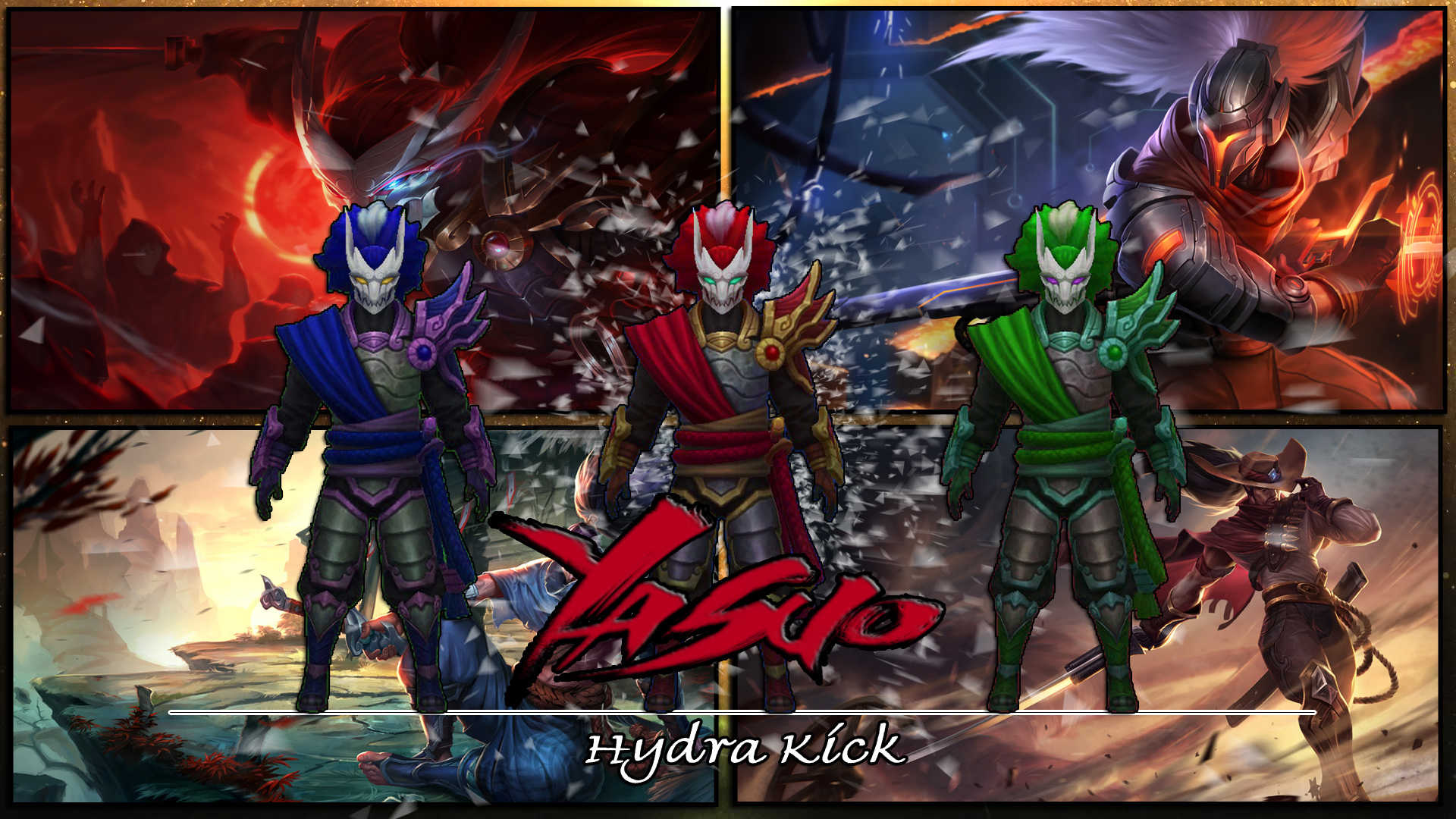 Yasuo from League of Legends with Hydra Kick HD Wallpaper