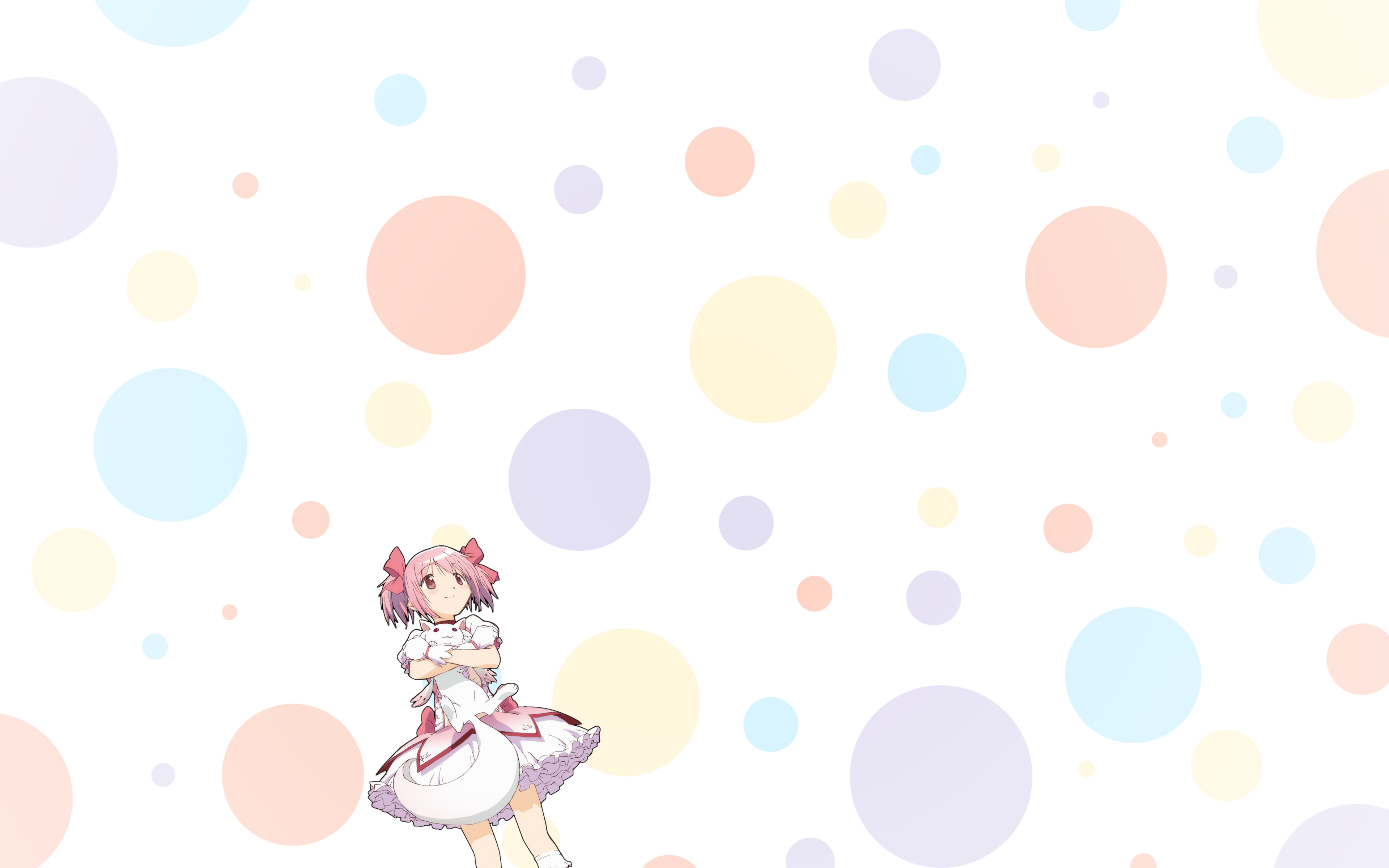 Madoka Kaname and Kyubey from Puella Magi Madoka Magica HD Wallpaper