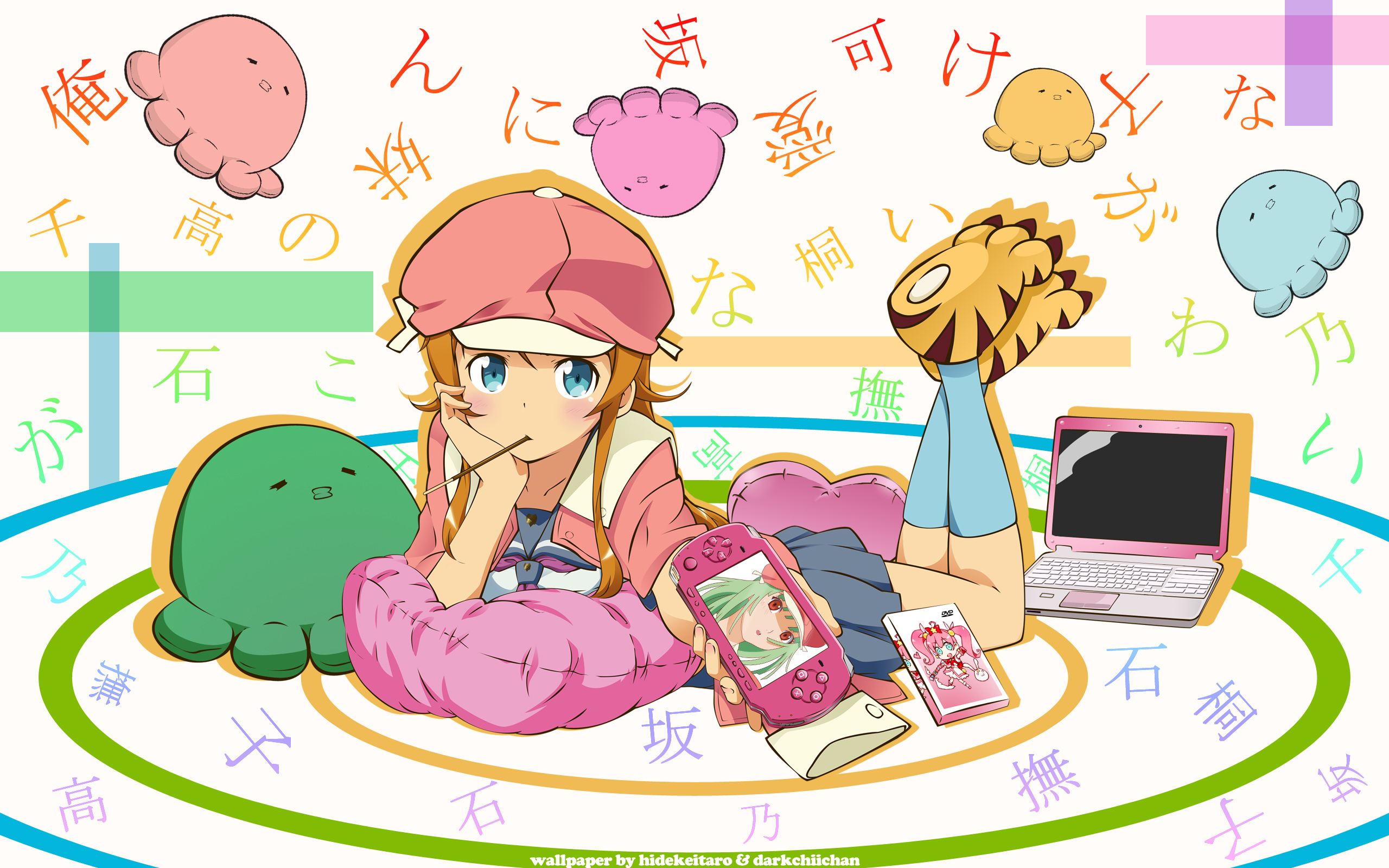 Kirino Kousaka with octopus characters HD Wallpaper
