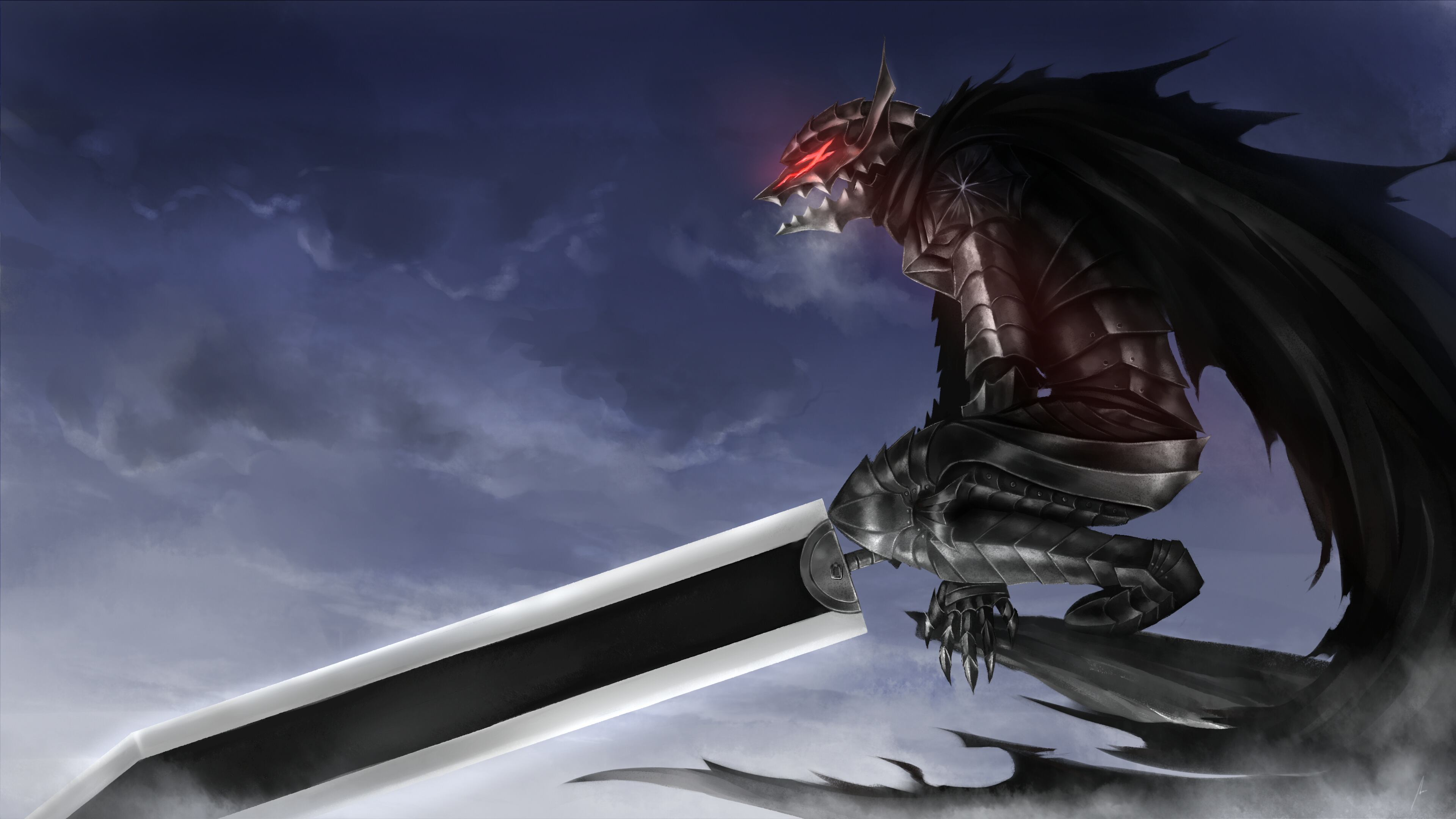 Guts from Berserk with Dragonslayer sword HD Wallpaper