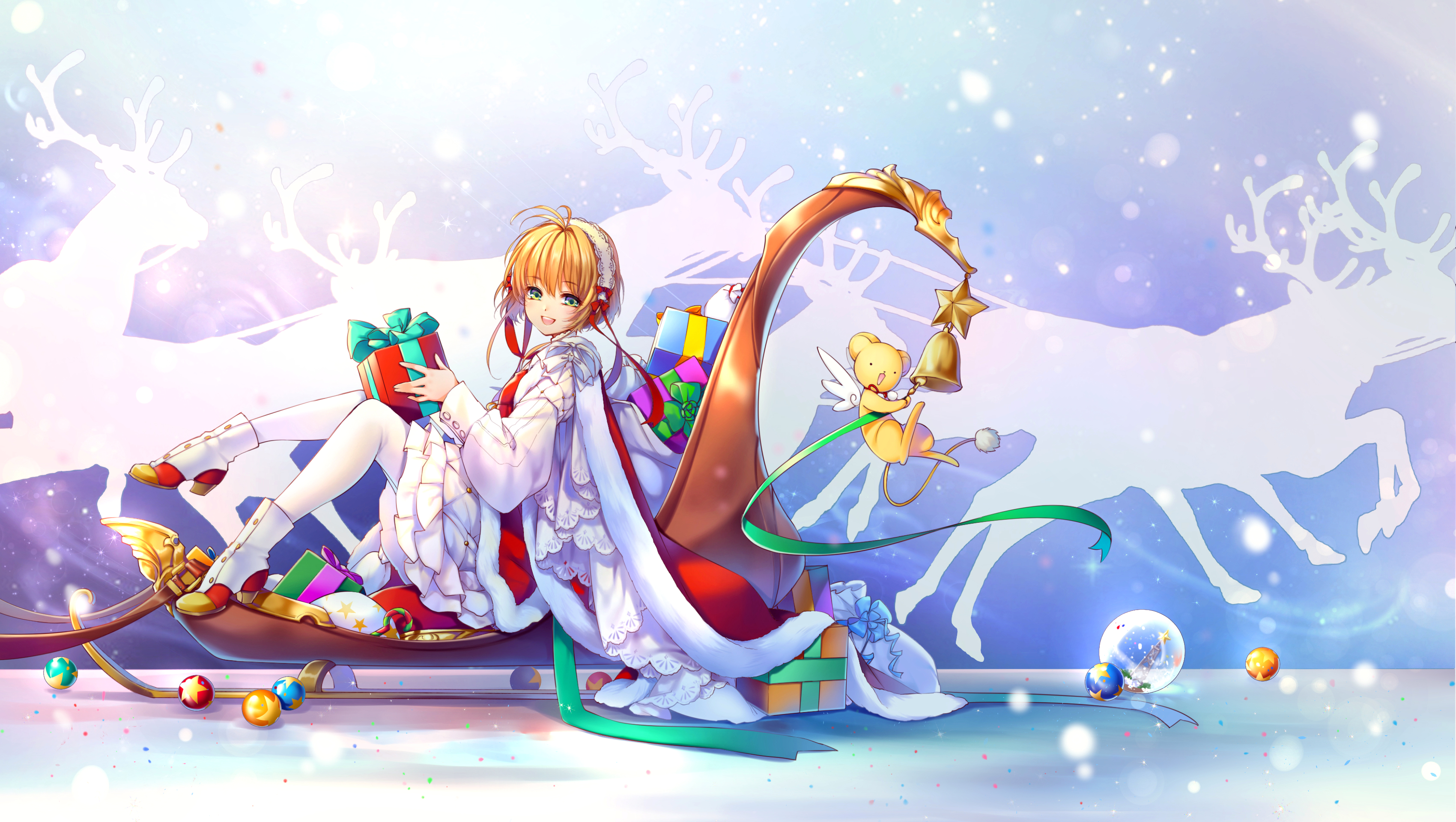 Sakura Kinomoto and Kero from Cardcaptor Sakura HD Wallpaper