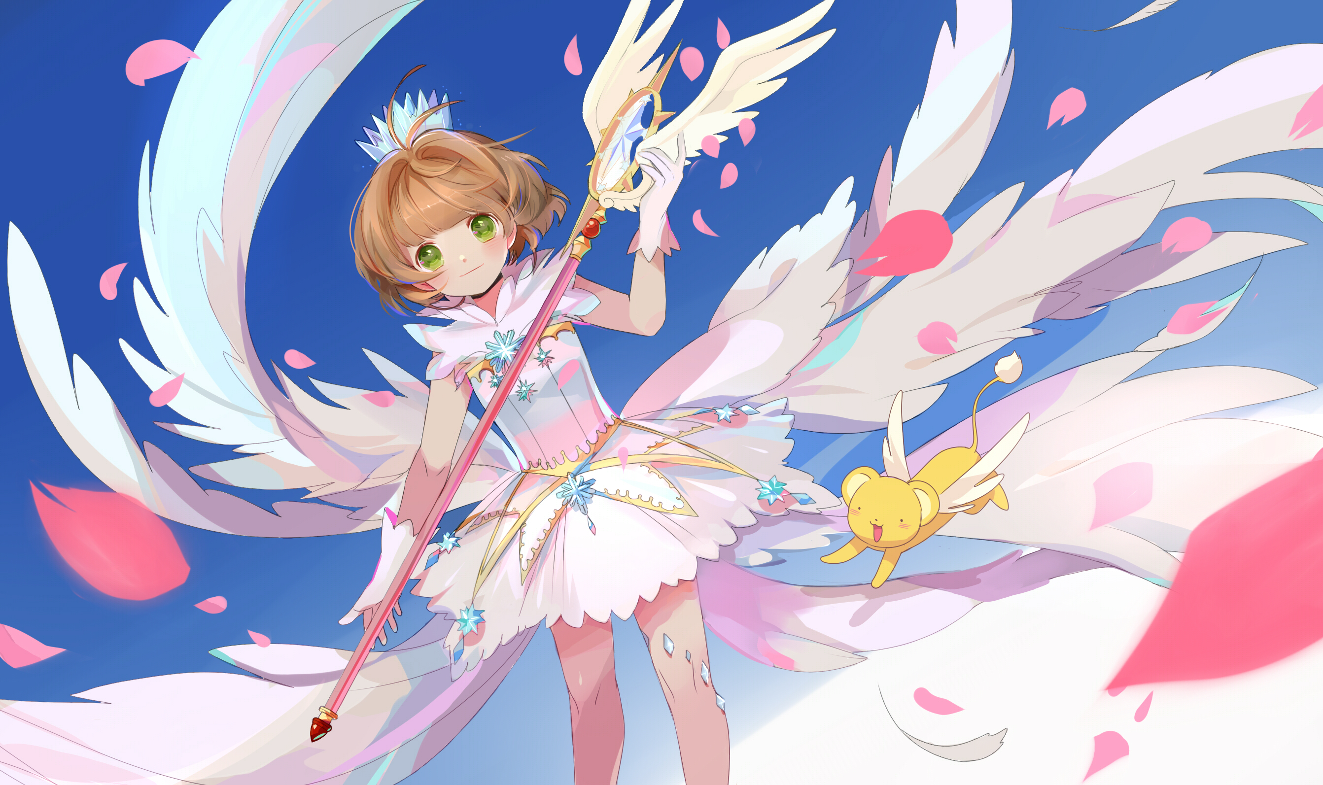 Sakura Kinomoto and Keroberos from Cardcaptor Sakura HD Wallpaper