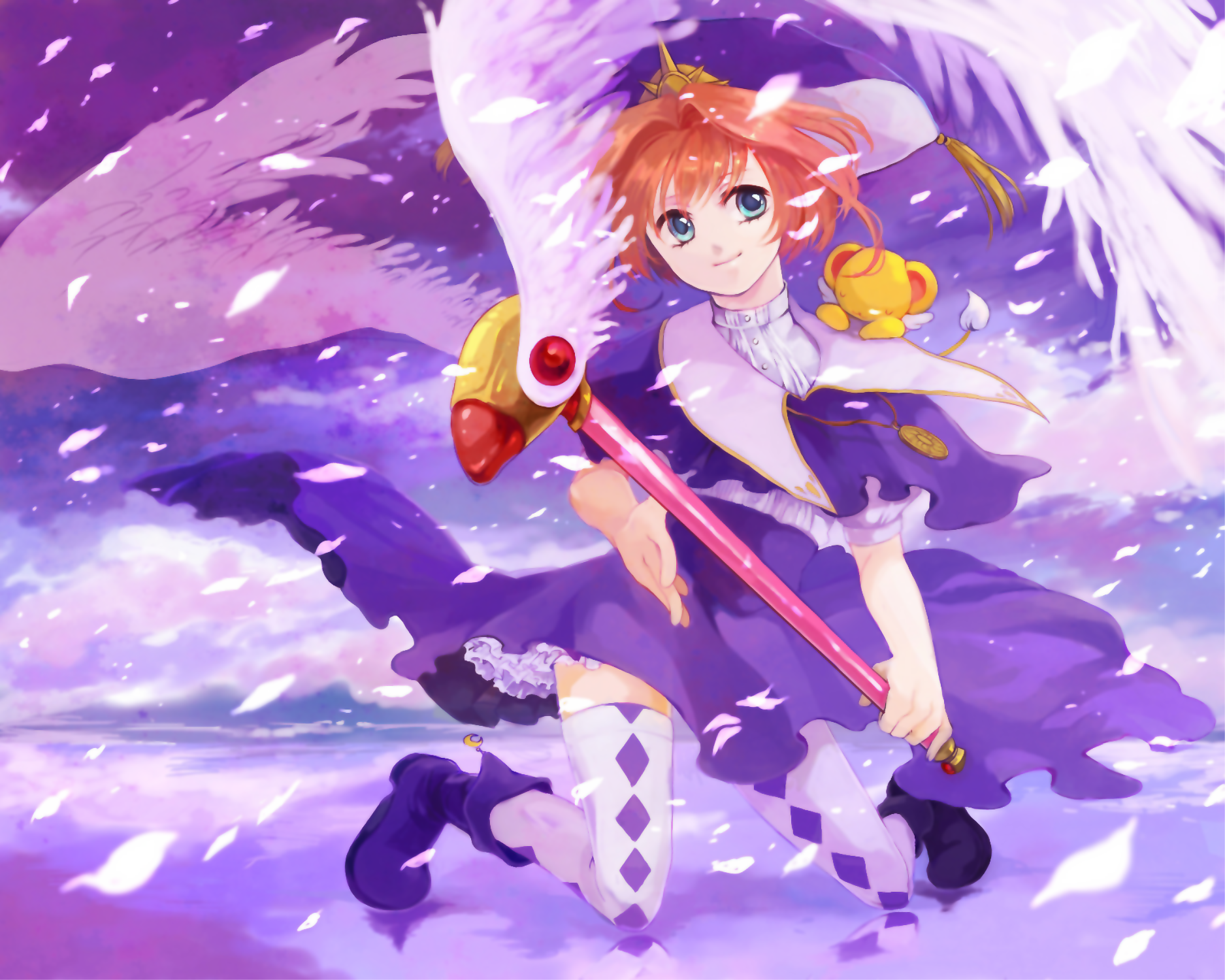 Sakura Kinomoto and Keroberos from Cardcaptor Sakura HD Wallpaper