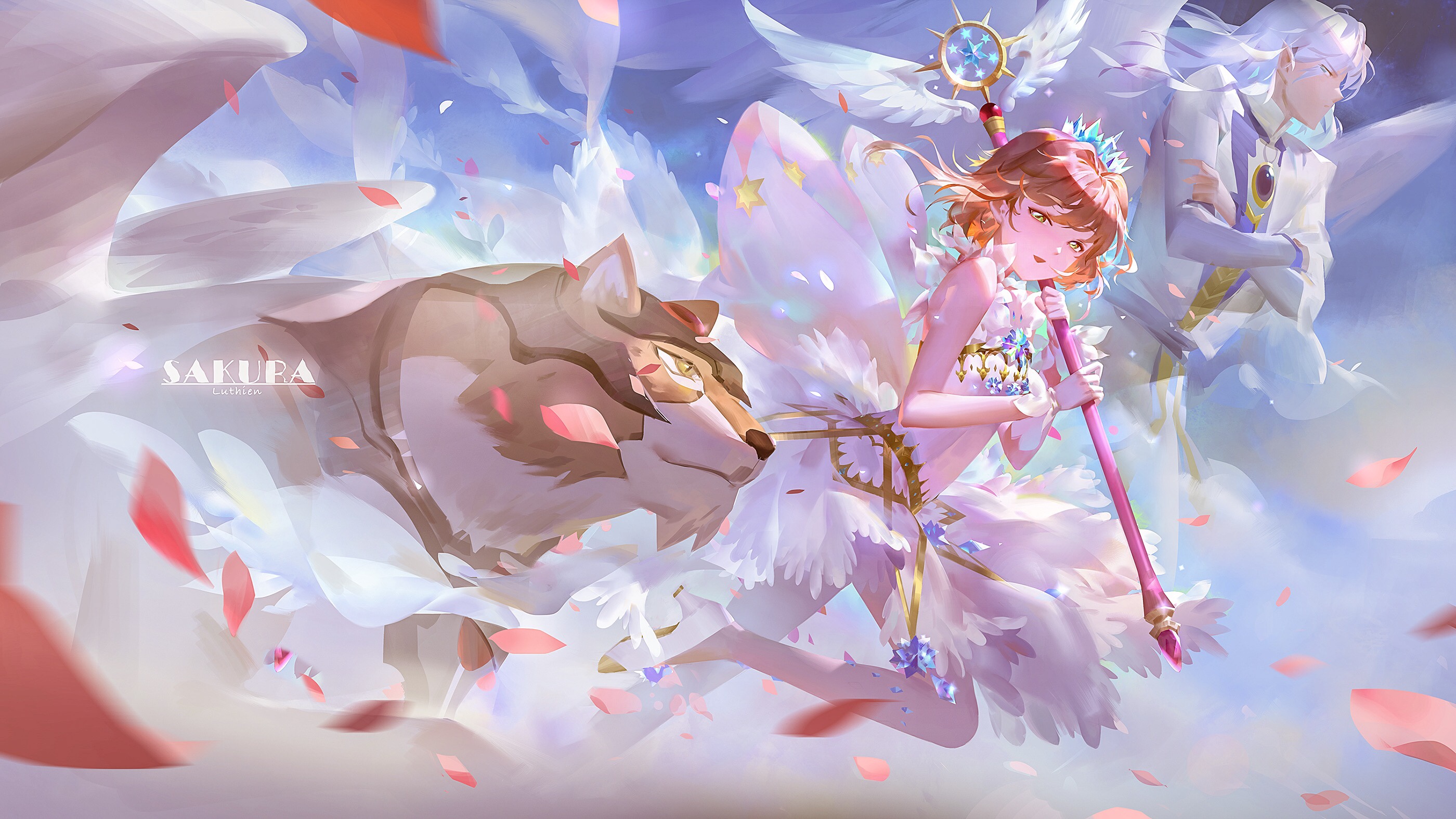 Sakura Kinomoto and Keroberos from Cardcaptor Sakura HD Wallpaper