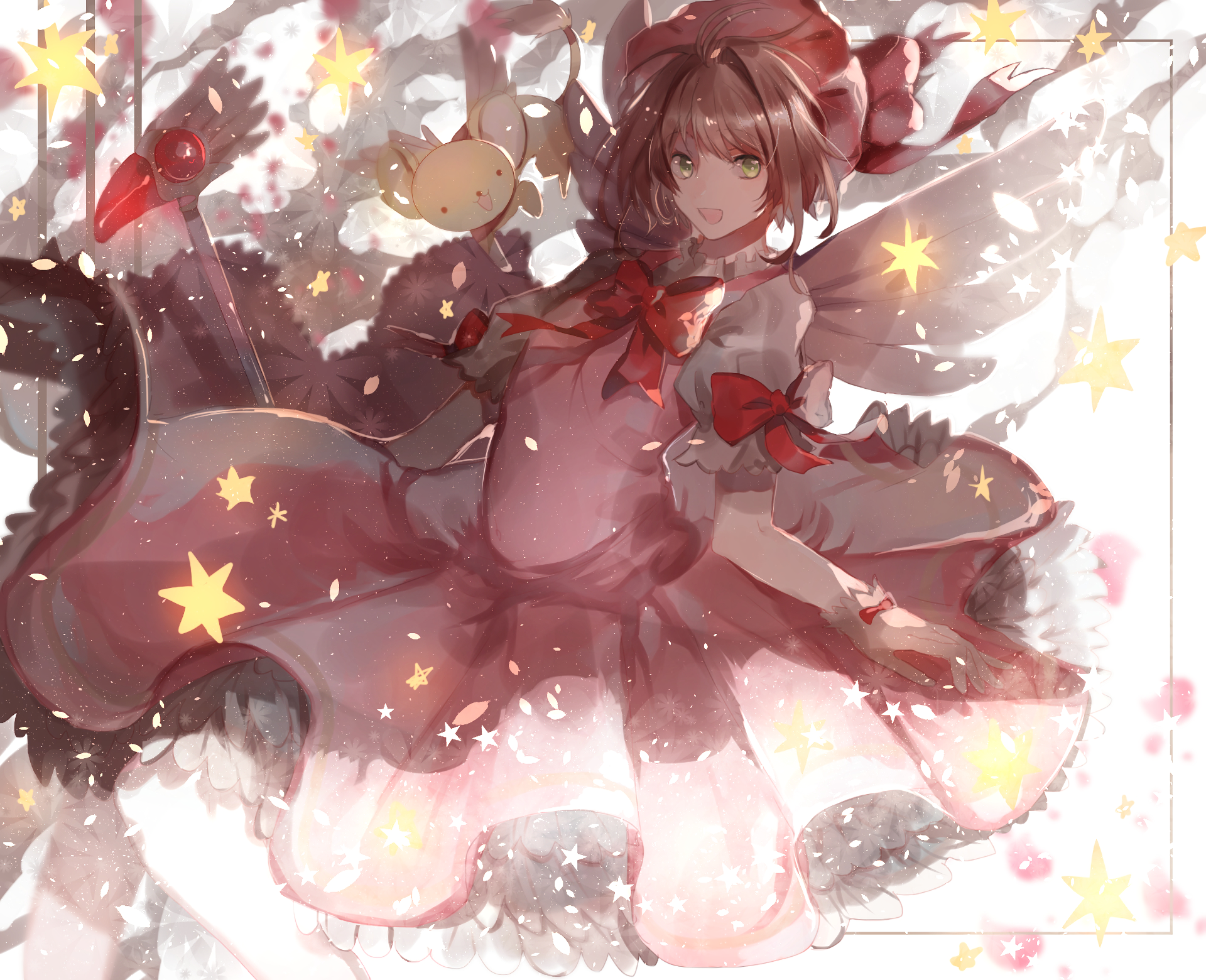 Sakura Kinomoto and Keroberos from Cardcaptor Sakura HD Wallpaper