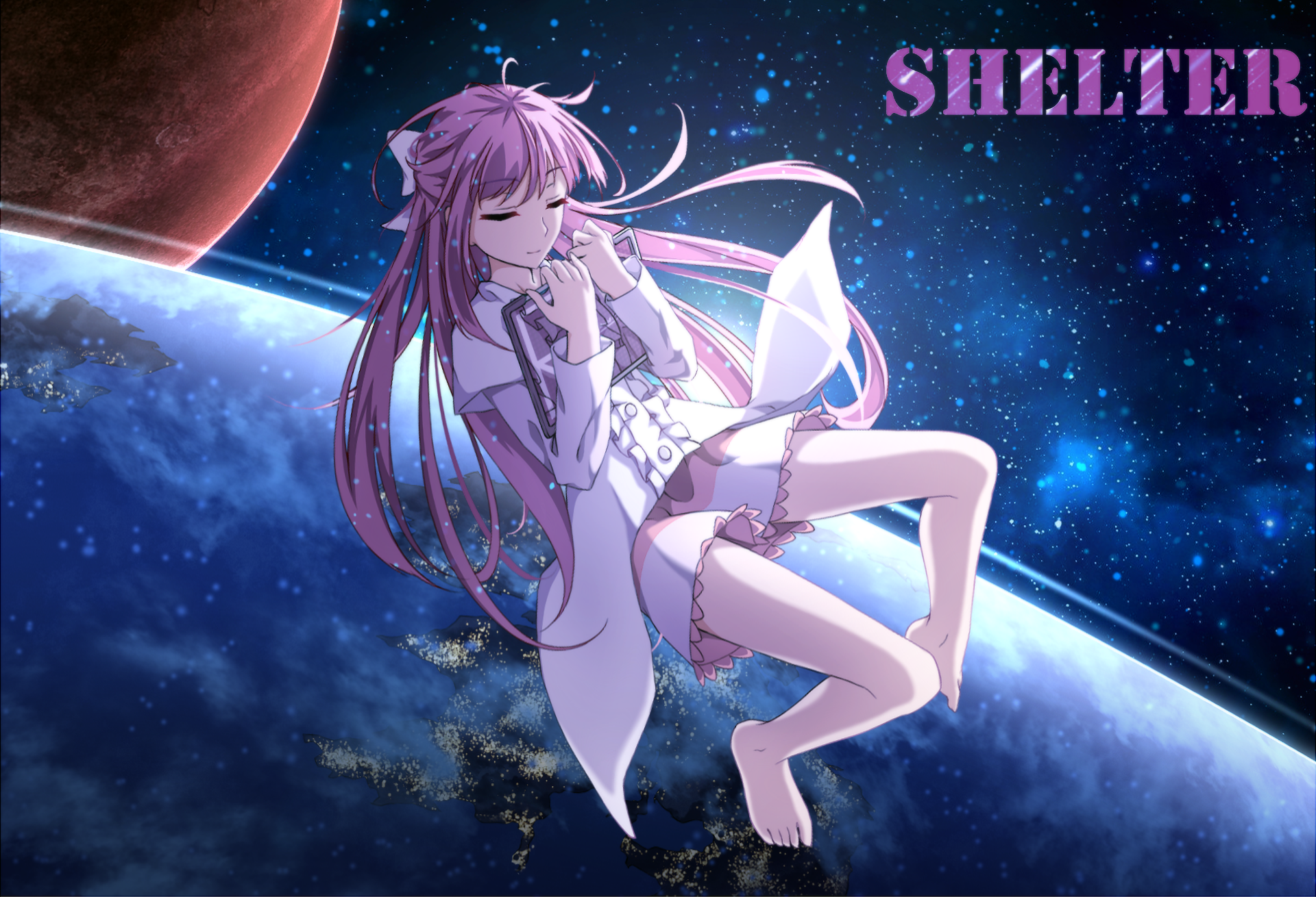 Rin from Shelter floating in space HD Wallpaper