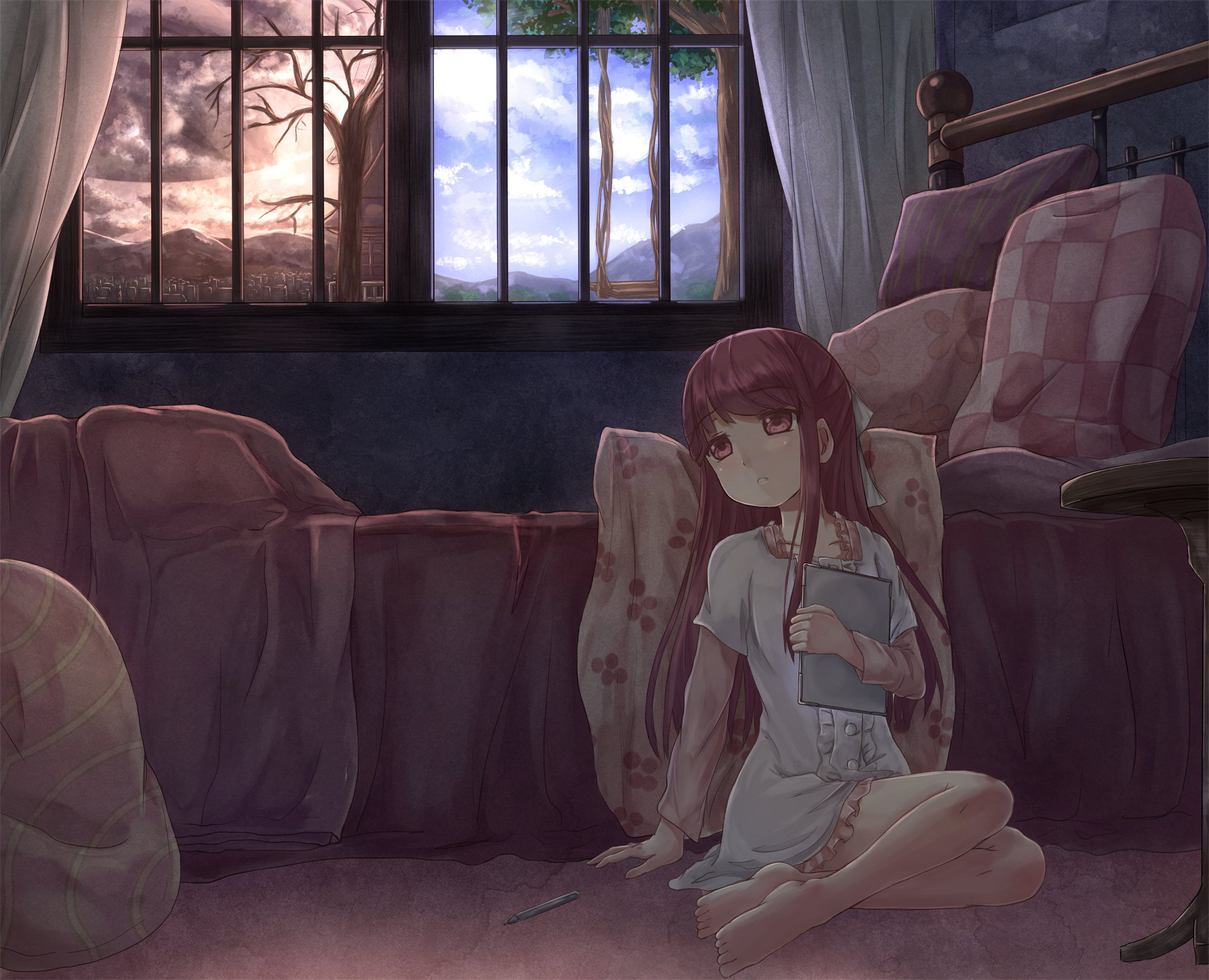 Rin from Shelter sitting by a bed HD Wallpaper