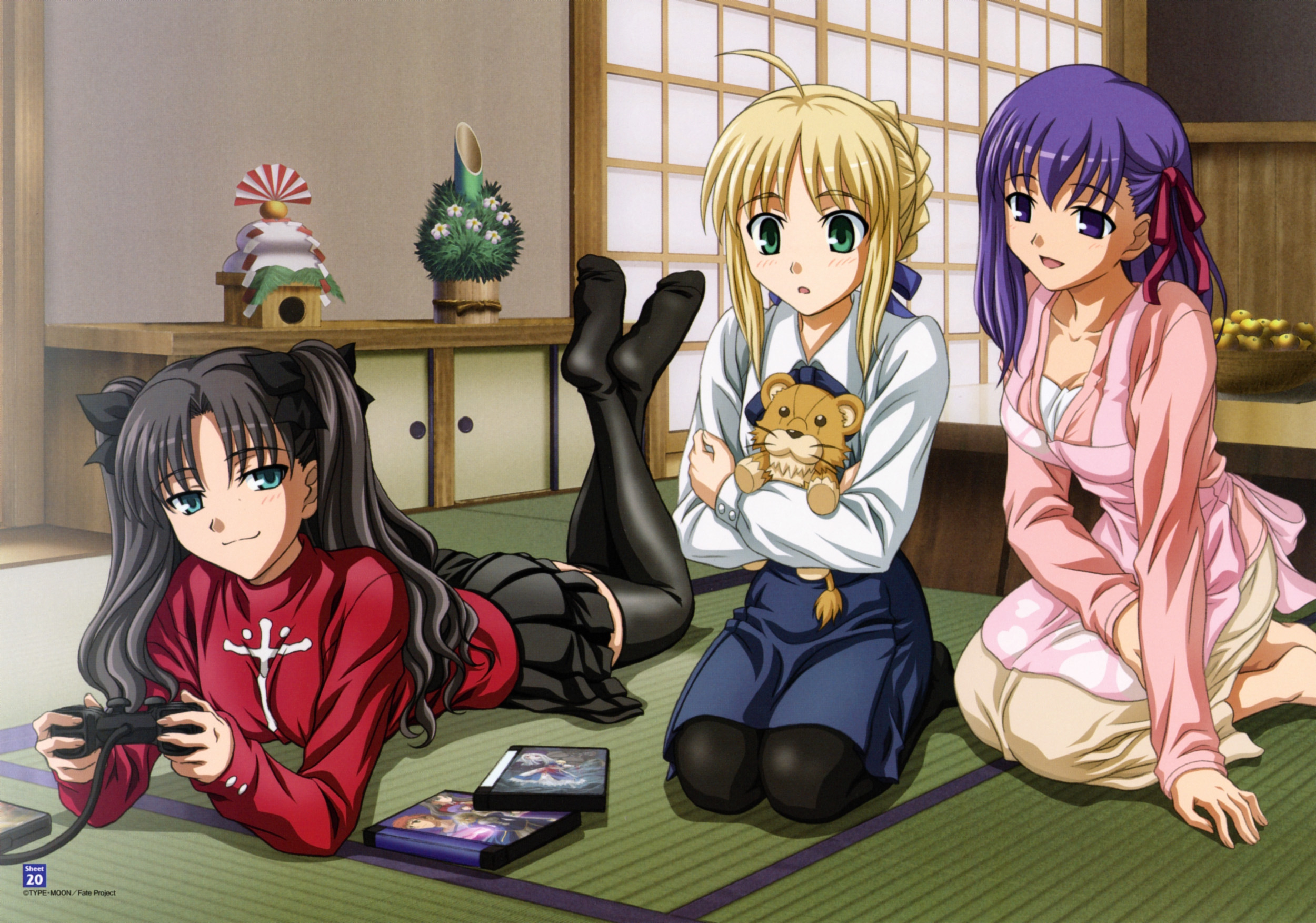 Sakura Matou, Saber, and Rin Tohsaka from Fate/stay night HD Wallpaper