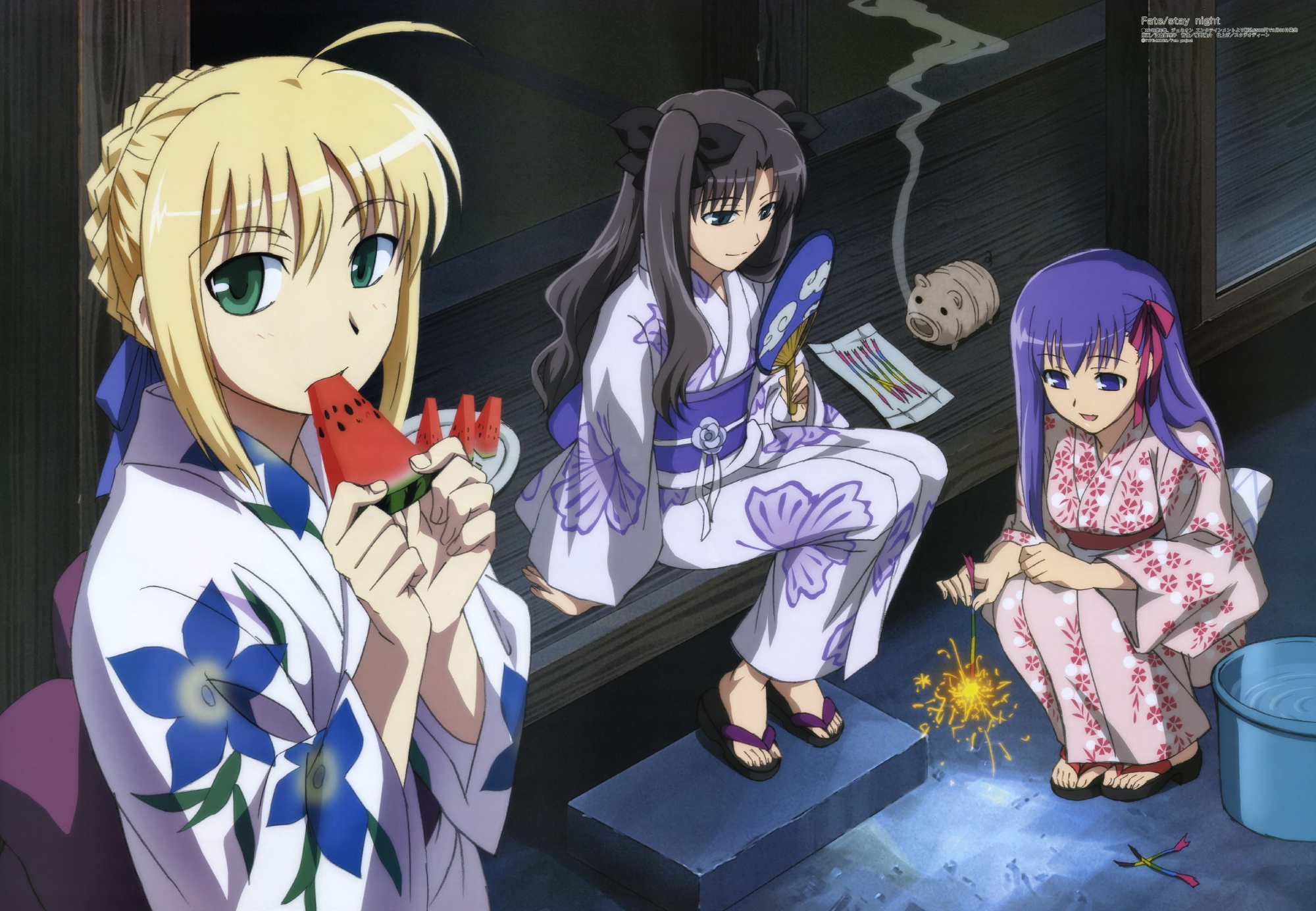 Fate/stay night: Saber, Rin Tohsaka, Sakura Matou HD Wallpaper