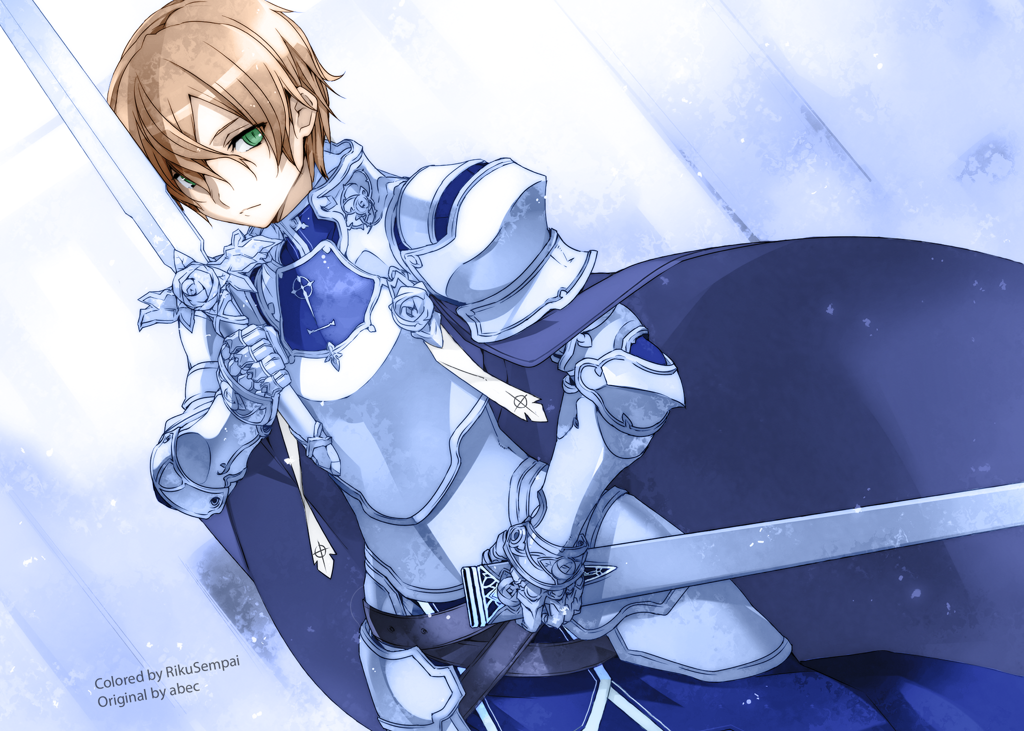 Eugeo from Sword Art Online holding swords HD Wallpaper