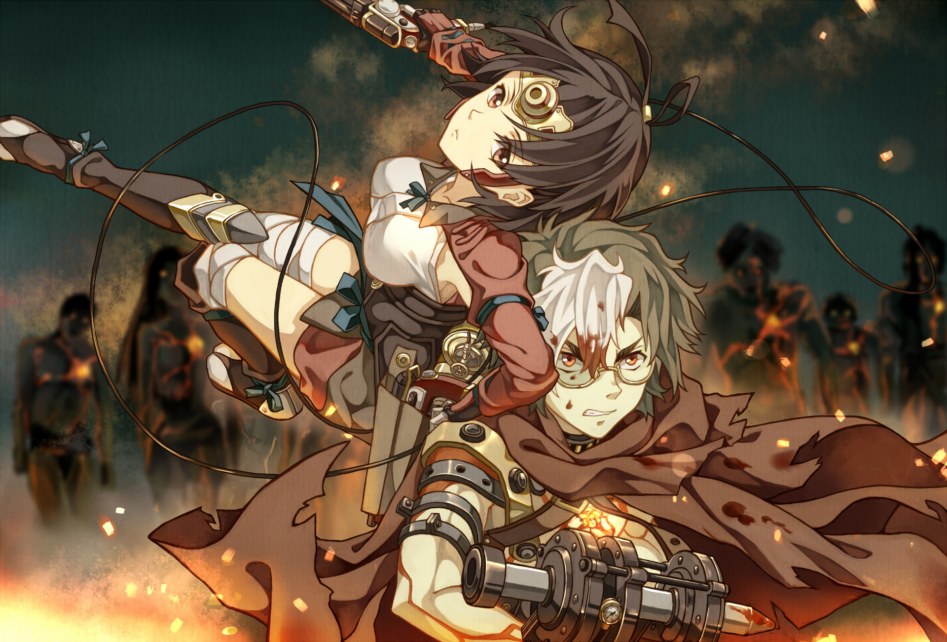 Mumei and Ikoma from Kabaneri of the Iron Fortress HD Wallpaper