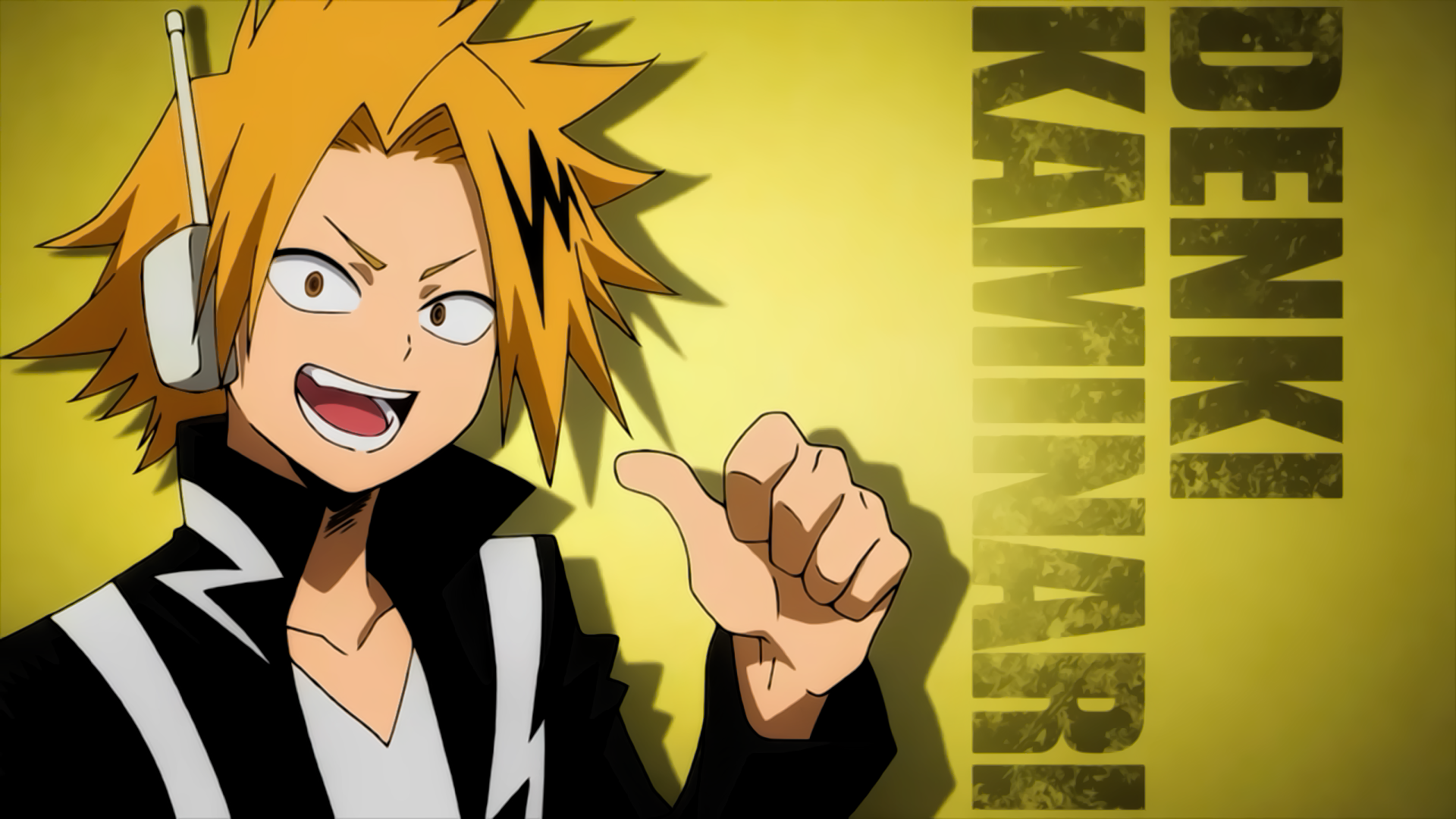 Energetic Denki Kaminari with Lightning Theme HD Wallpaper
