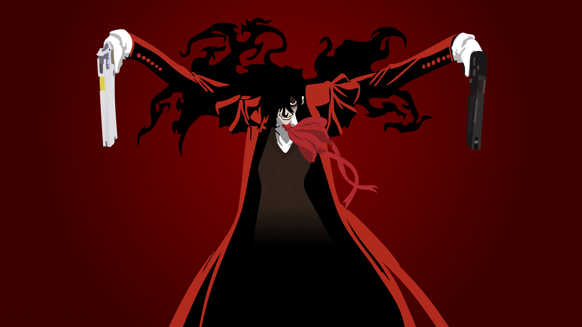 Alucard from Hellsing holding guns HD Wallpaper
