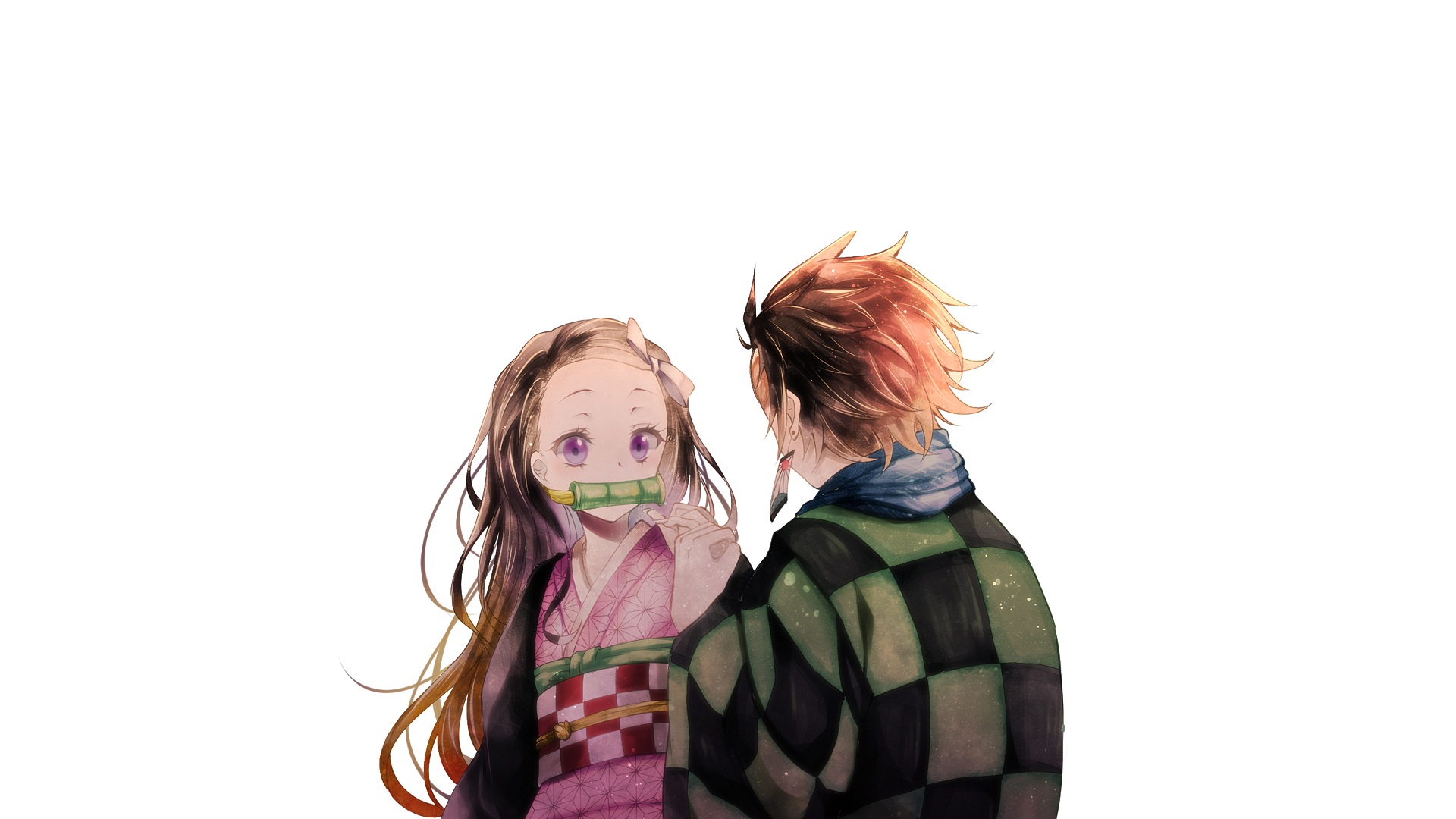 Nezuko and Tanjirou from Demon Slayer HD Wallpaper
