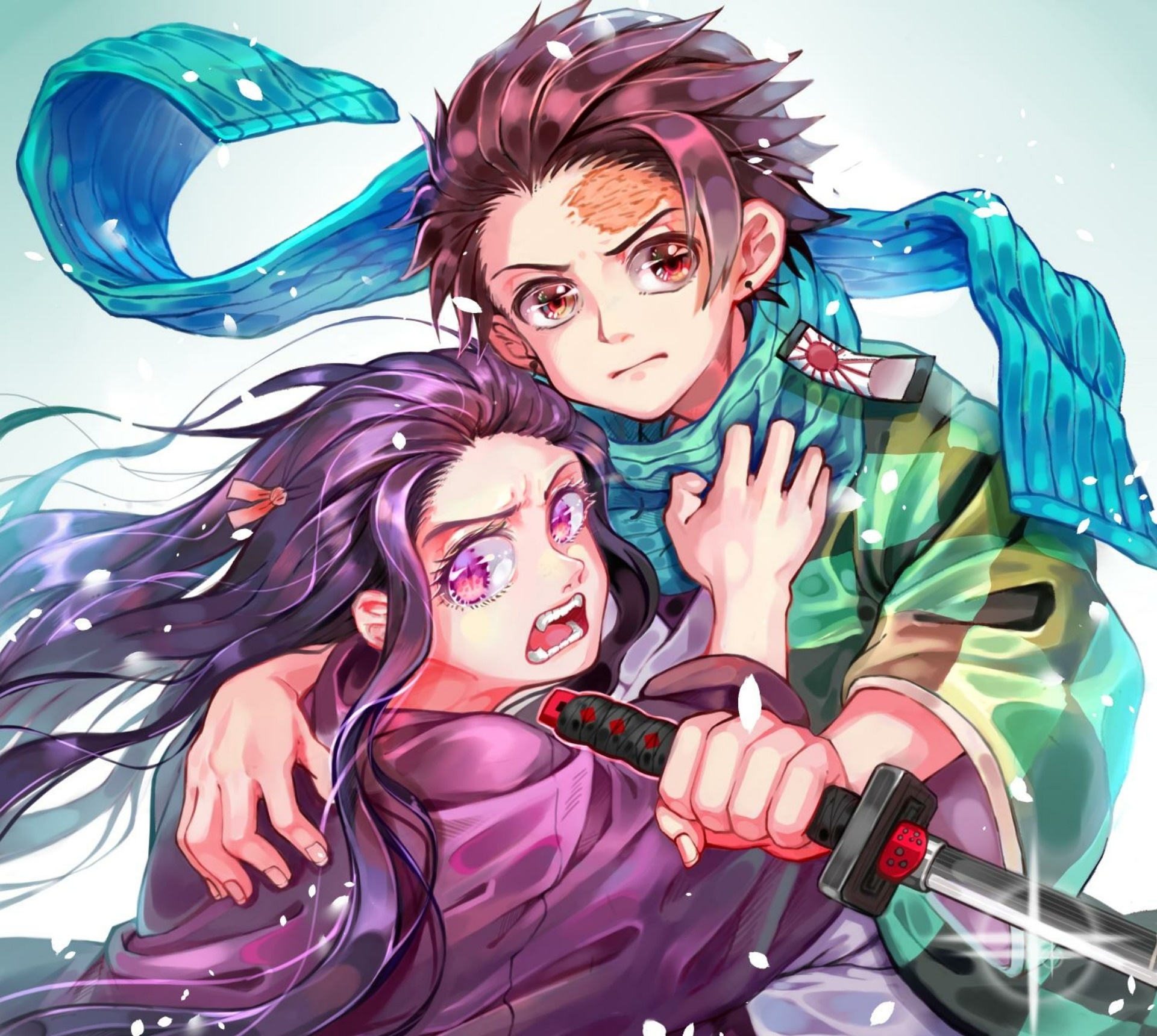 Tanjiro and Nezuko from Demon Slayer HD Wallpaper