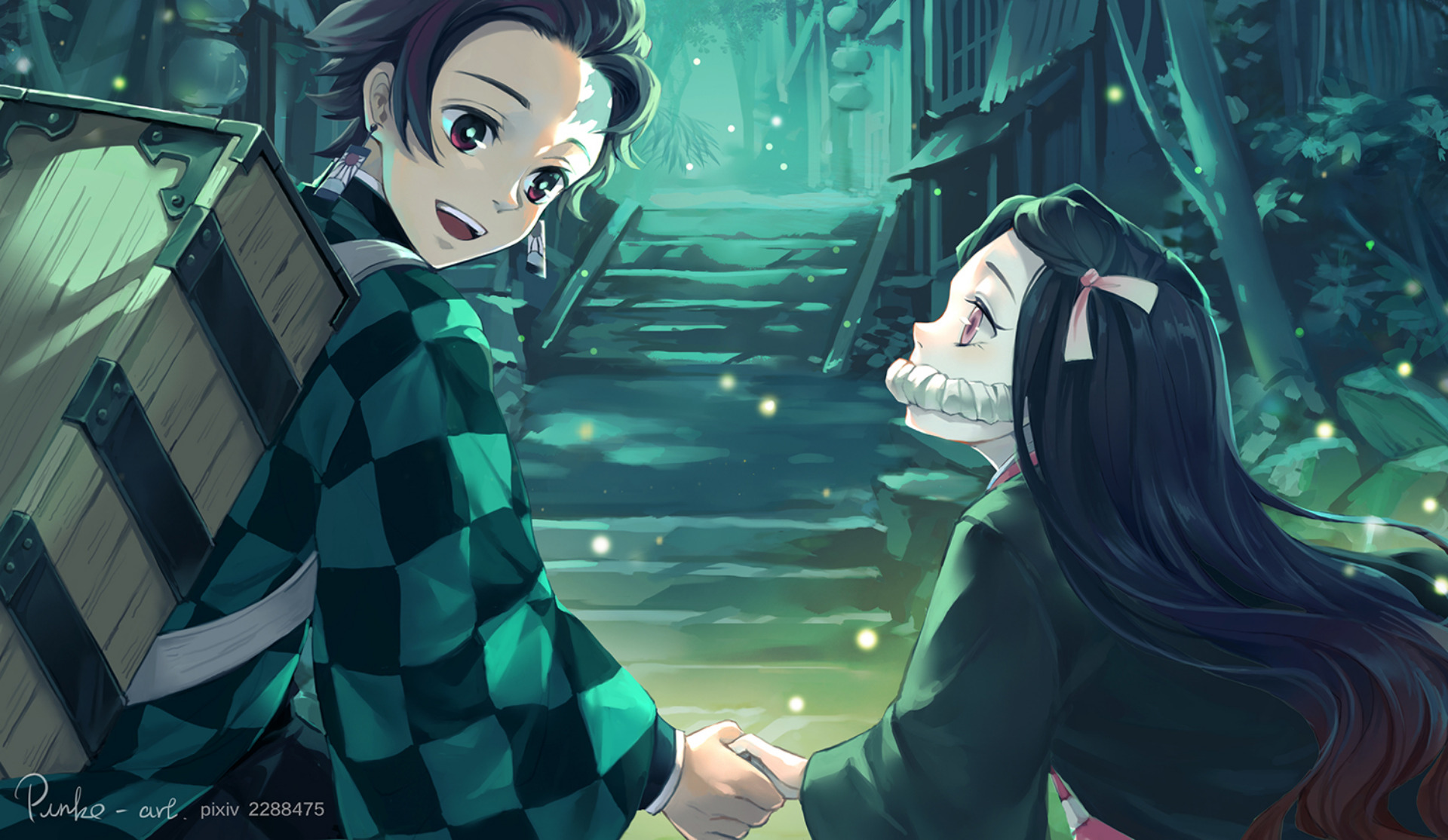 Tanjiro and Nezuko from Demon Slayer HD Wallpaper