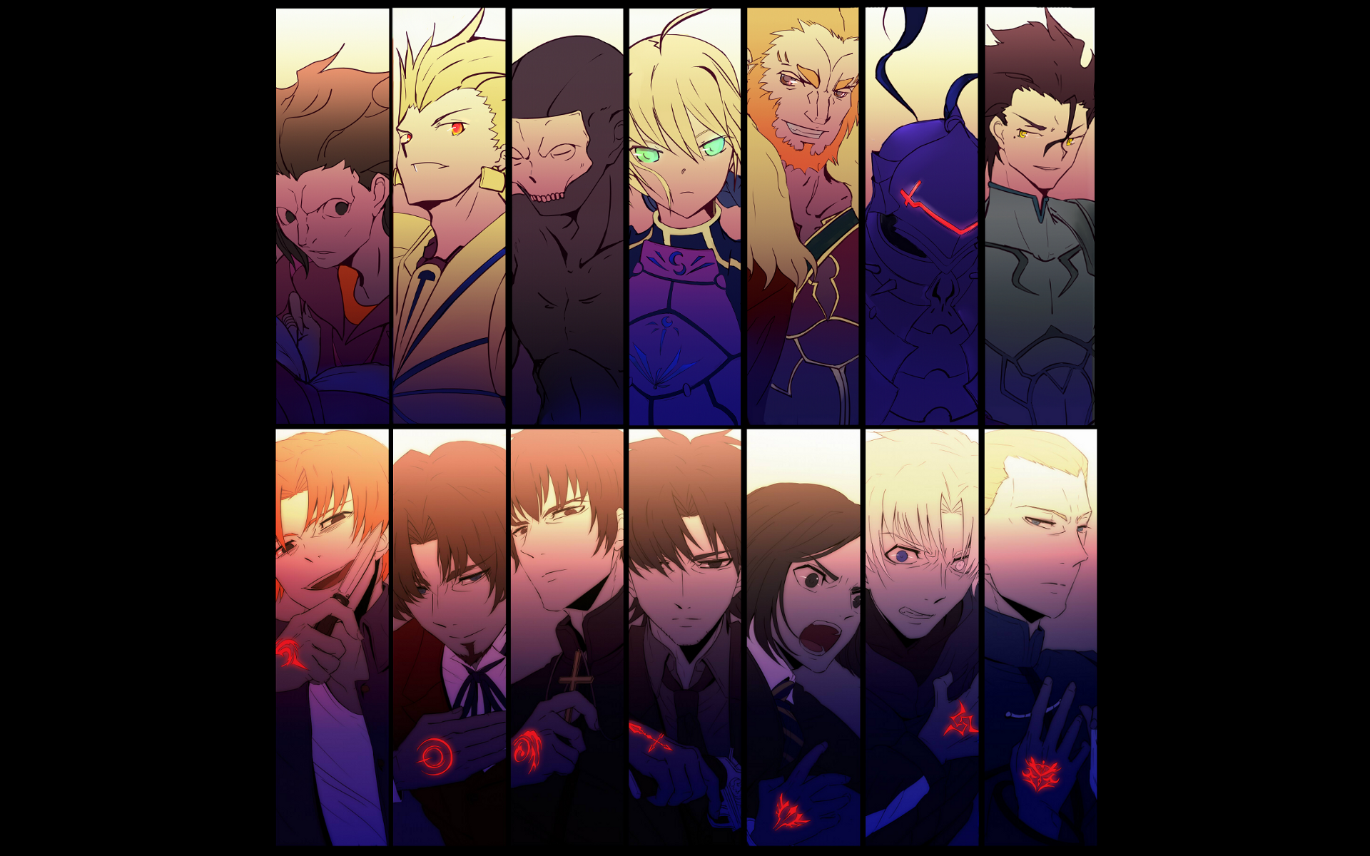 Fate/Zero Servants and Masters HD Wallpaper