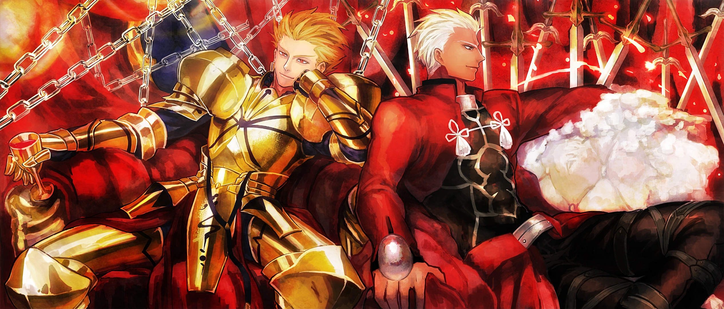 Gilgamesh and Archer from Fate/stay night HD Wallpaper