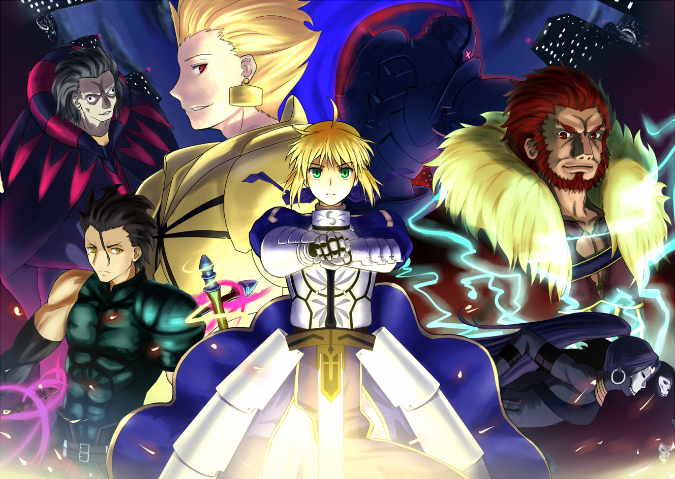 Servants from Fate/Zero HD Wallpaper