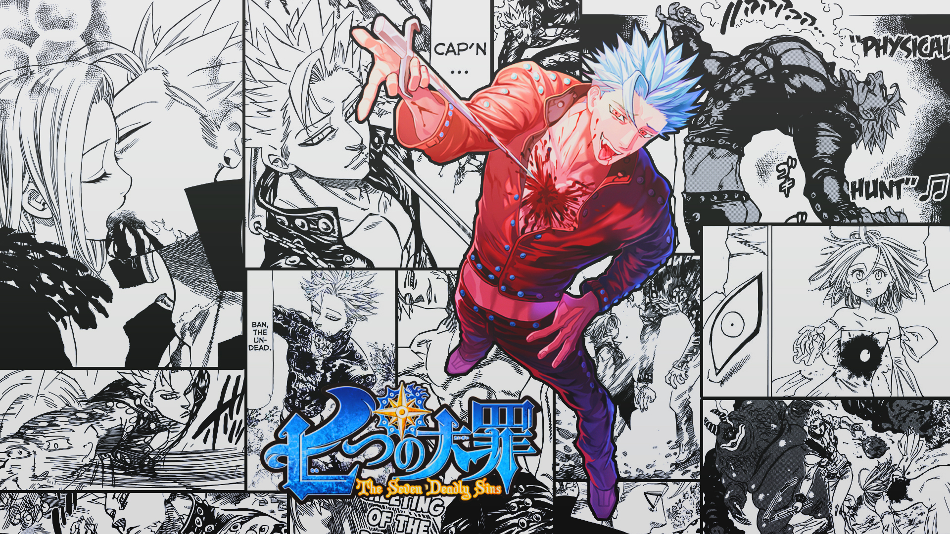 Ban from The Seven Deadly Sins manga collage HD Wallpaper