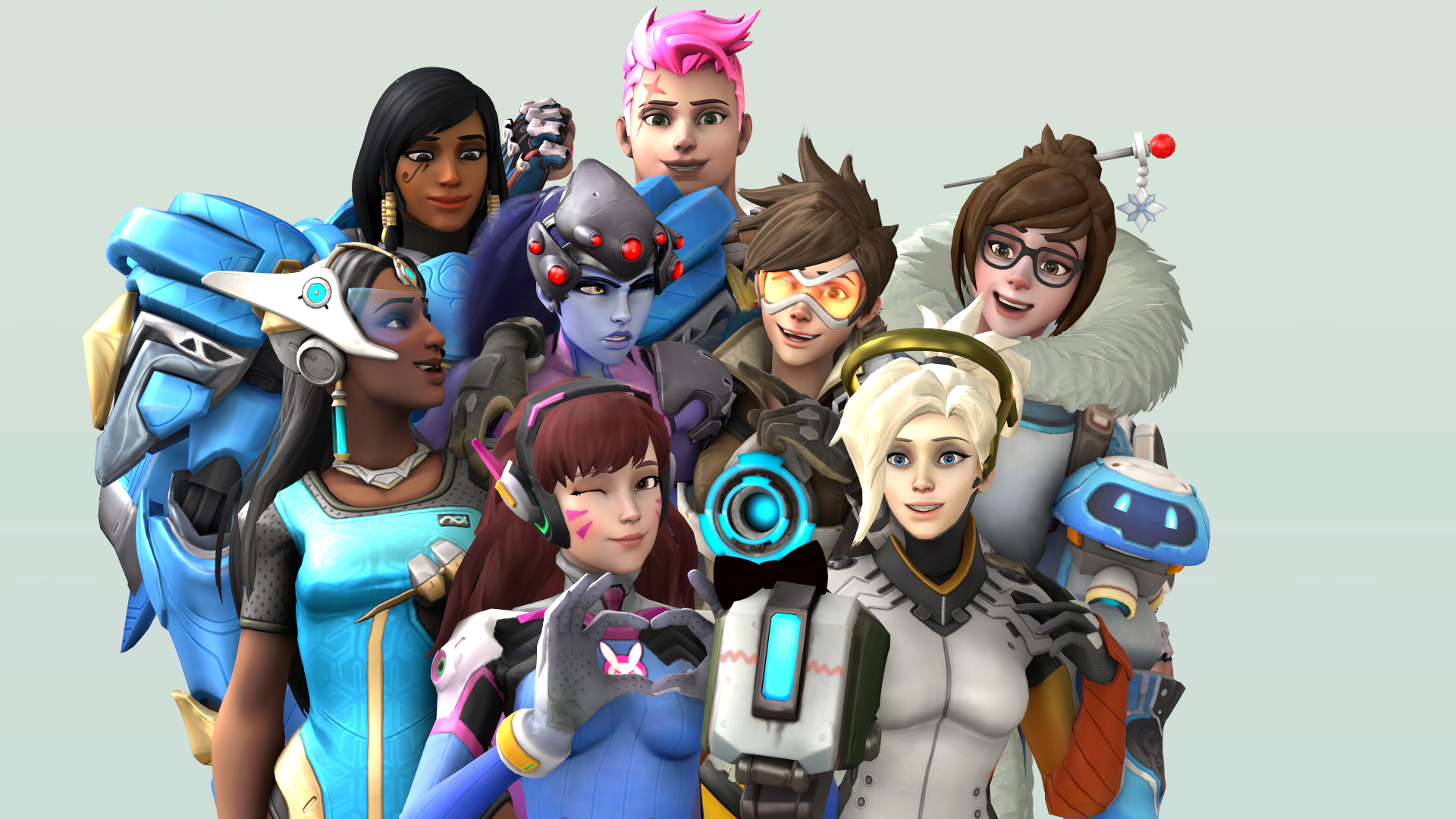 Overwatch characters group portrait HD Wallpaper