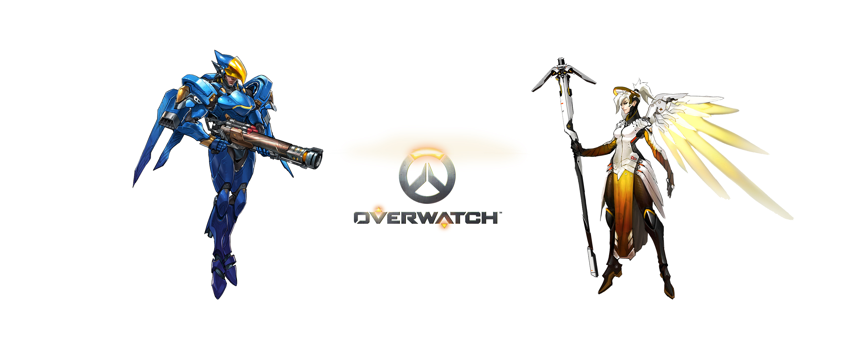 Pharah and Mercy from Overwatch HD Wallpaper