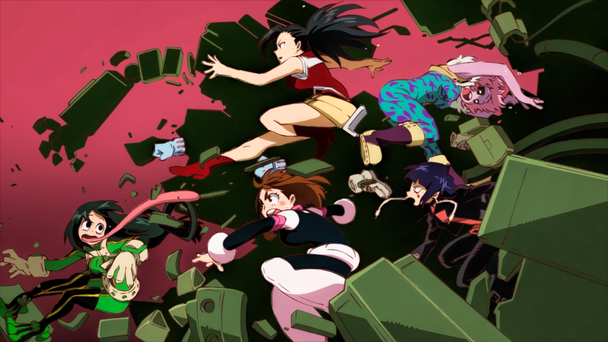 My Hero Academia characters in action HD Wallpaper