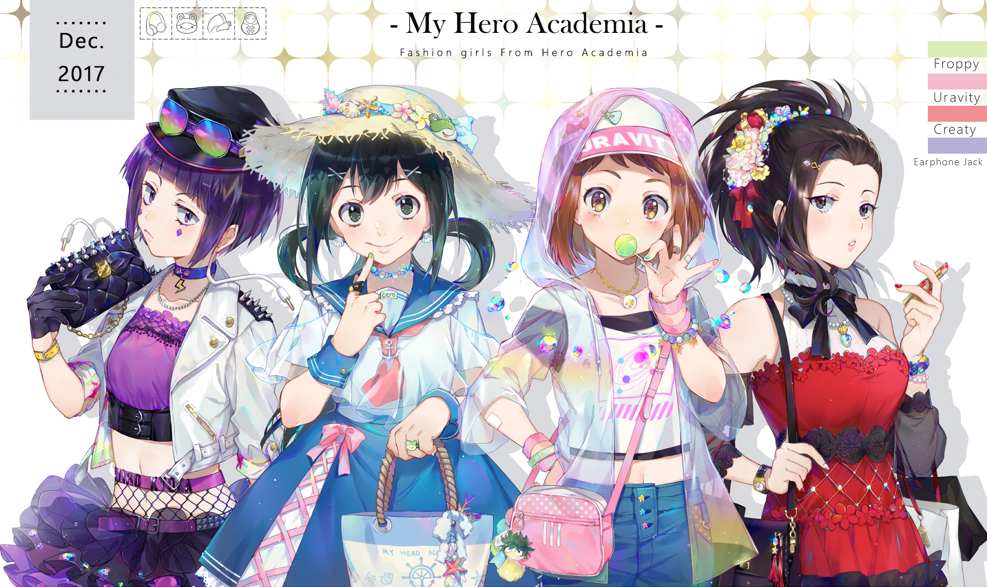 Fashion Girls from My Hero Academia HD Wallpaper