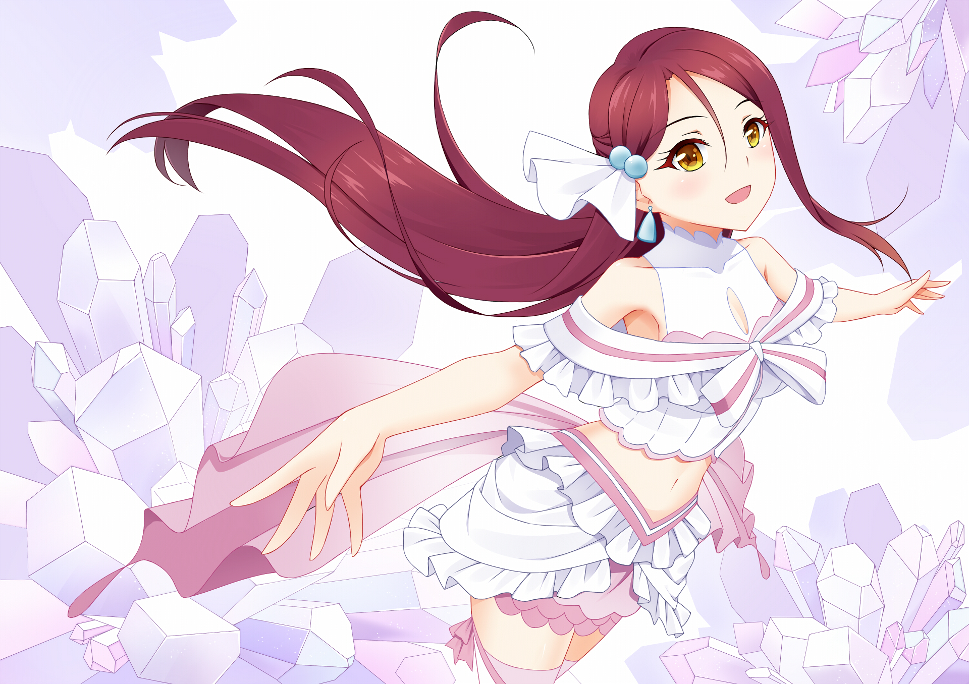 Riko Sakurauchi with Crystals HD Wallpaper