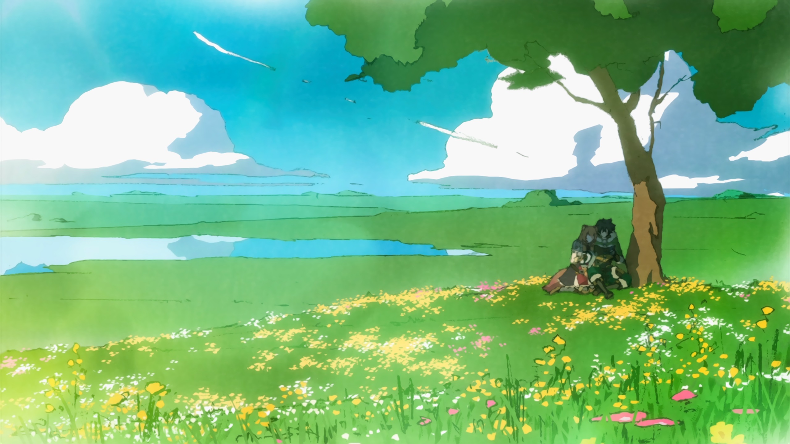 Naofumi Iwatani resting under a tree HD Wallpaper