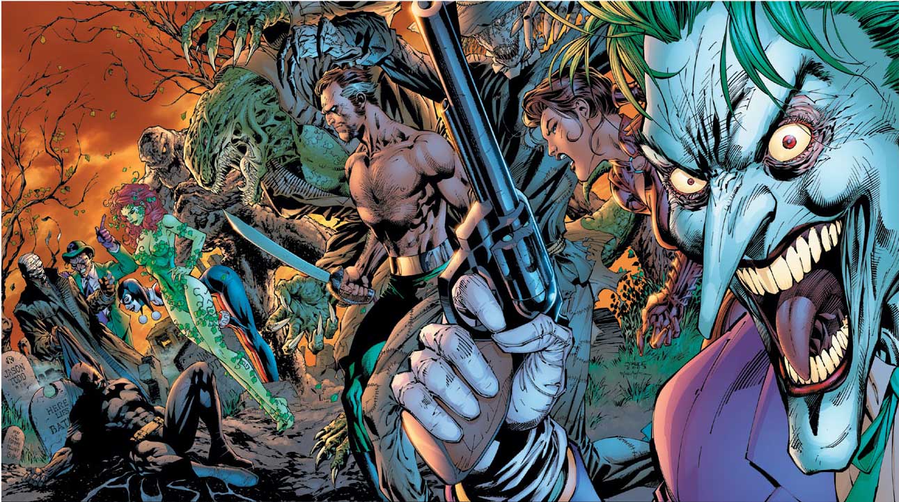 DC Comics characters including Joker, Poison Ivy, and Batman HD Wallpaper