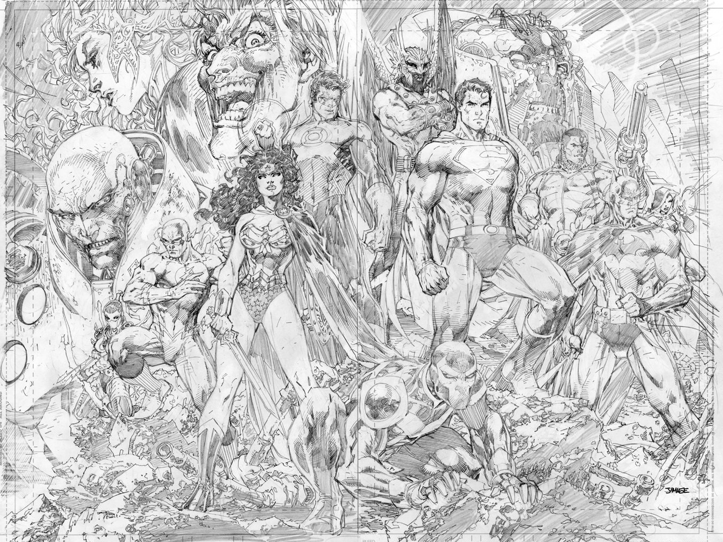 DC Comics Justice League and Villains HD Wallpaper