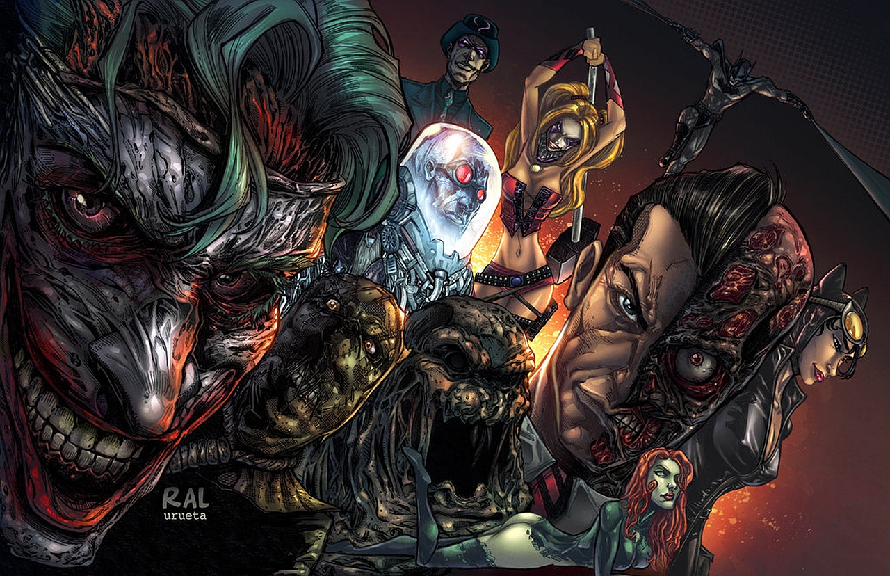 Batman Villains Collage HD Wallpaper