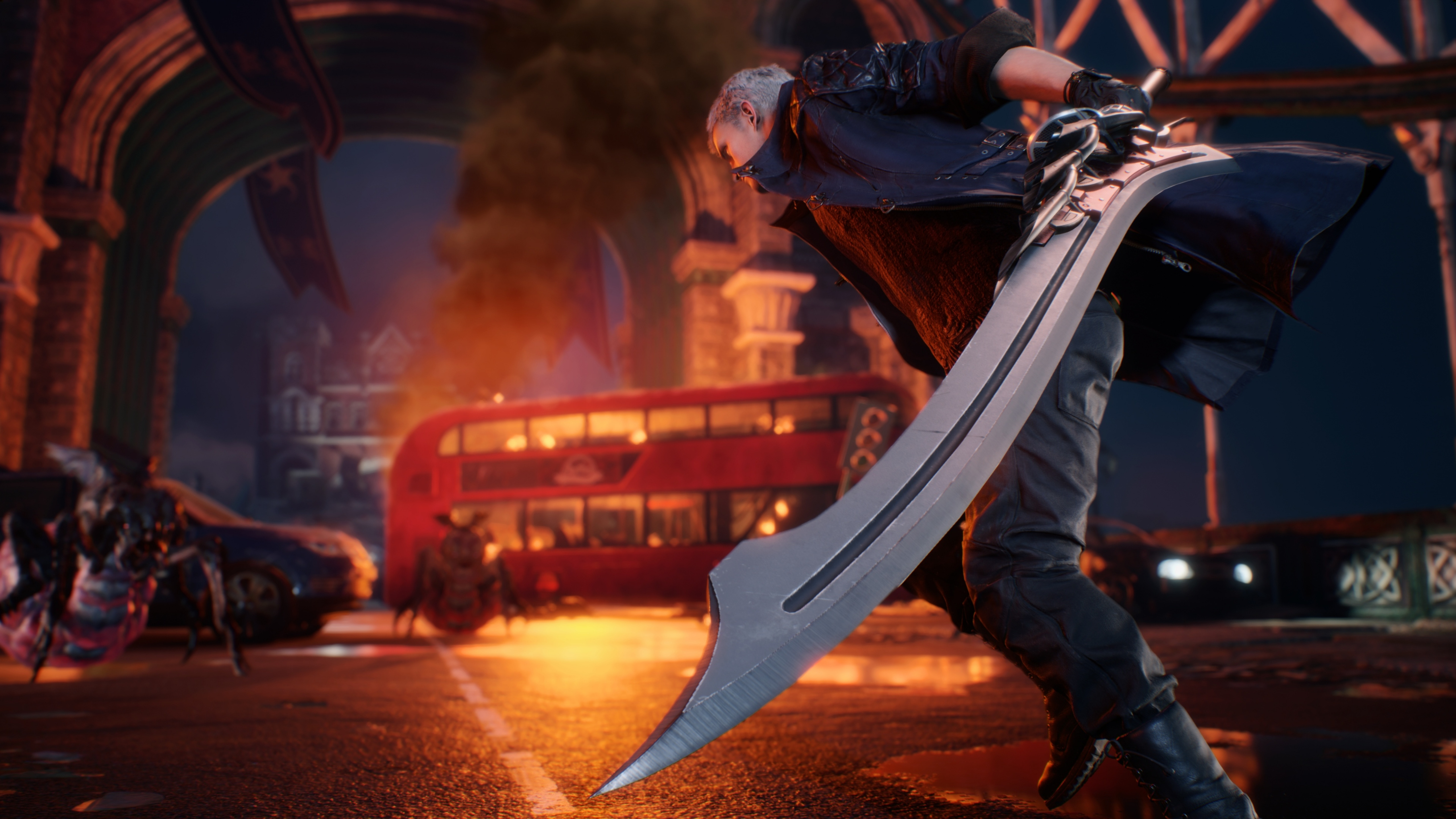 Nero from Devil May Cry with a large sword HD Wallpaper