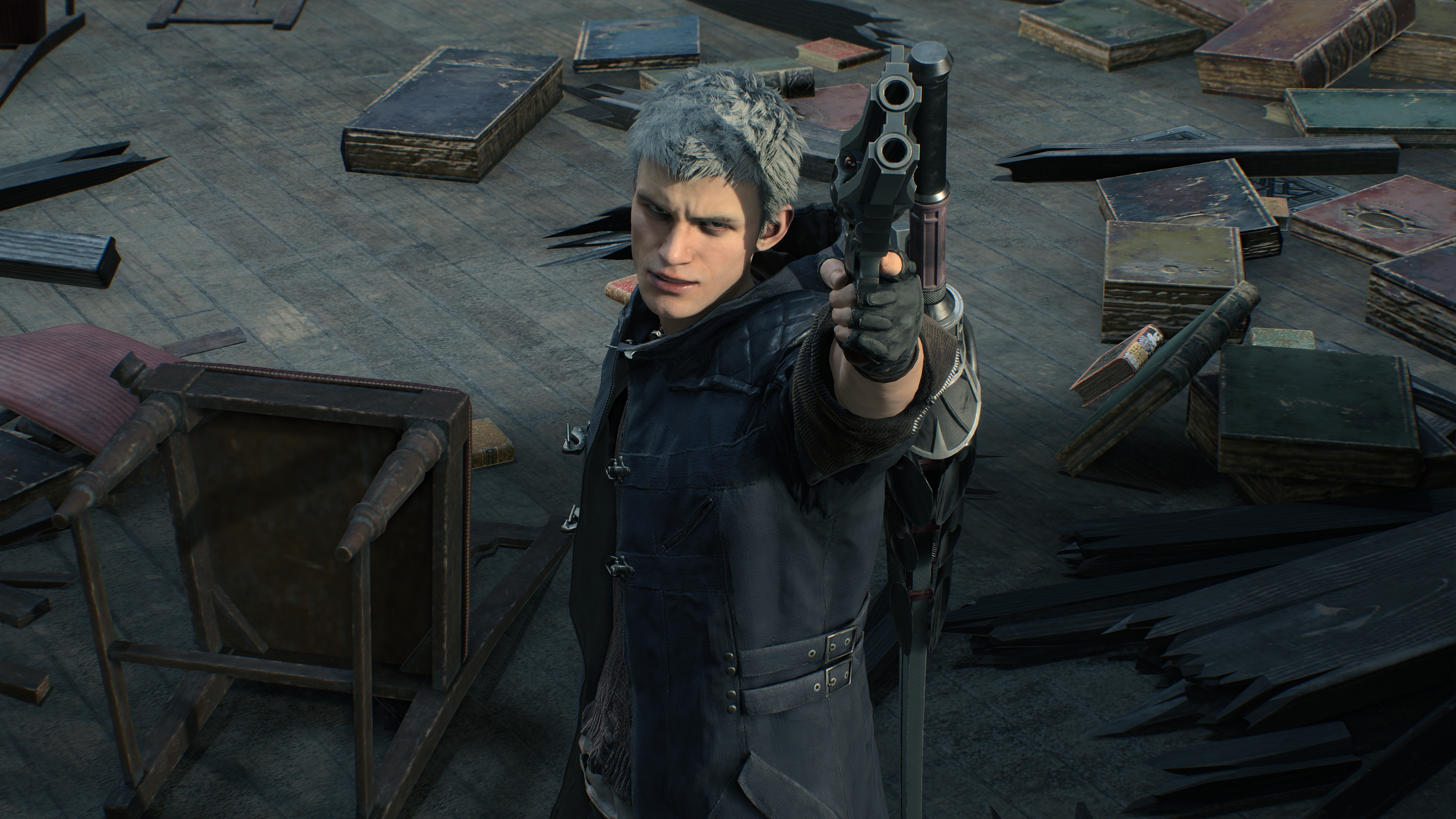 Nero from Devil May Cry holding a gun HD Wallpaper