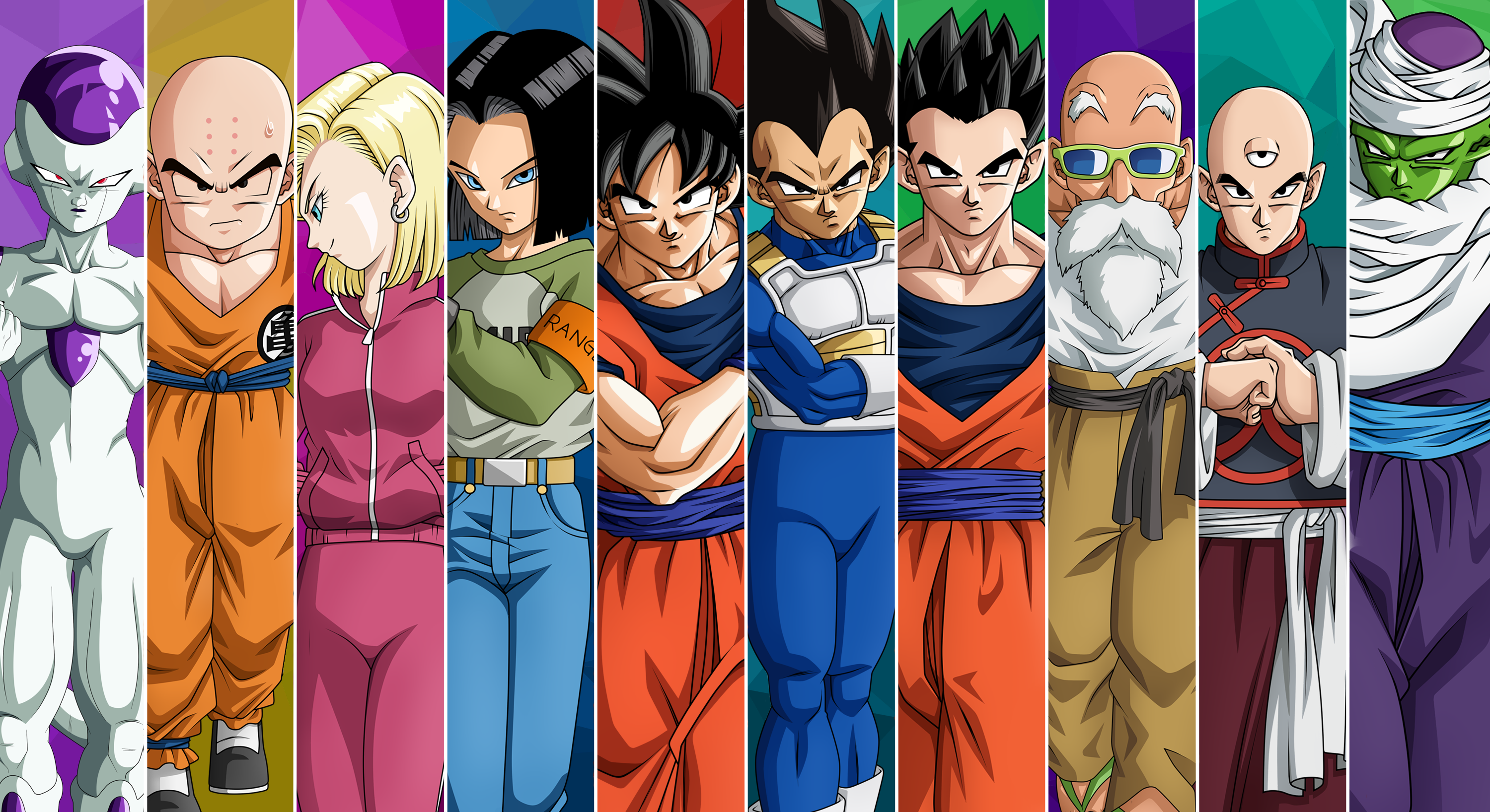 Dragon Ball Z characters lineup HD Wallpaper