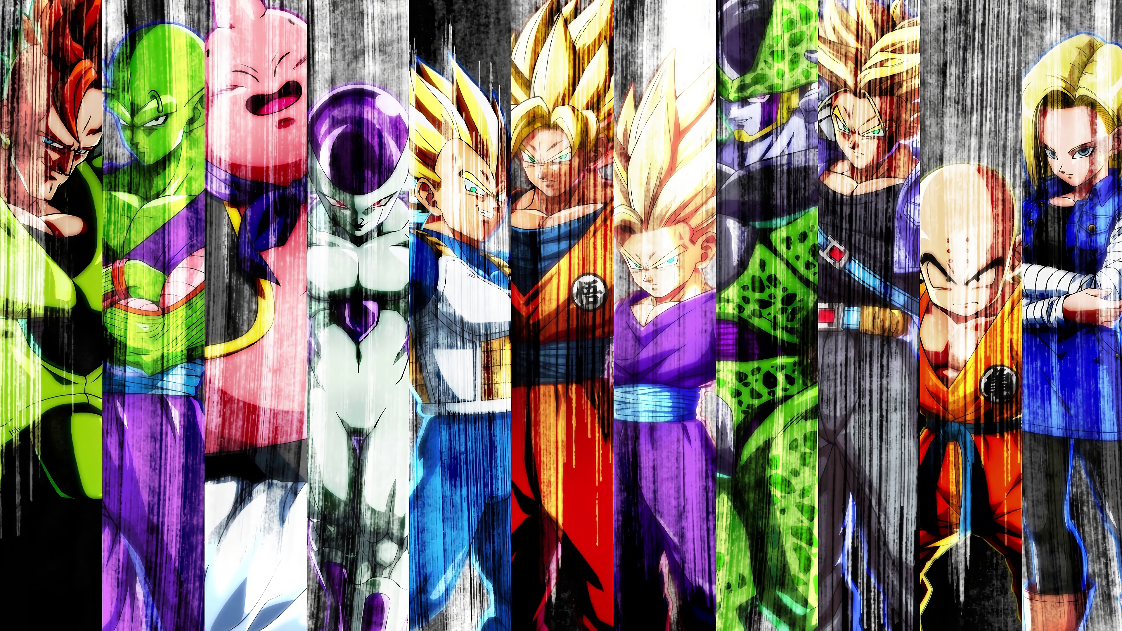 Dragon Ball Z Characters Collage HD Wallpaper