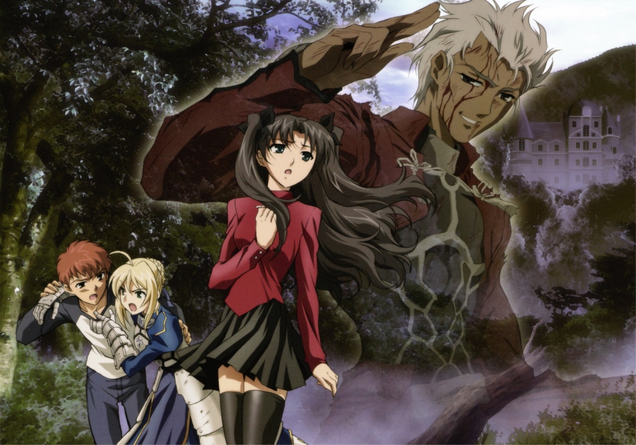 Shirou Emiya and Rin Tohsaka from Fate/stay night HD Wallpaper