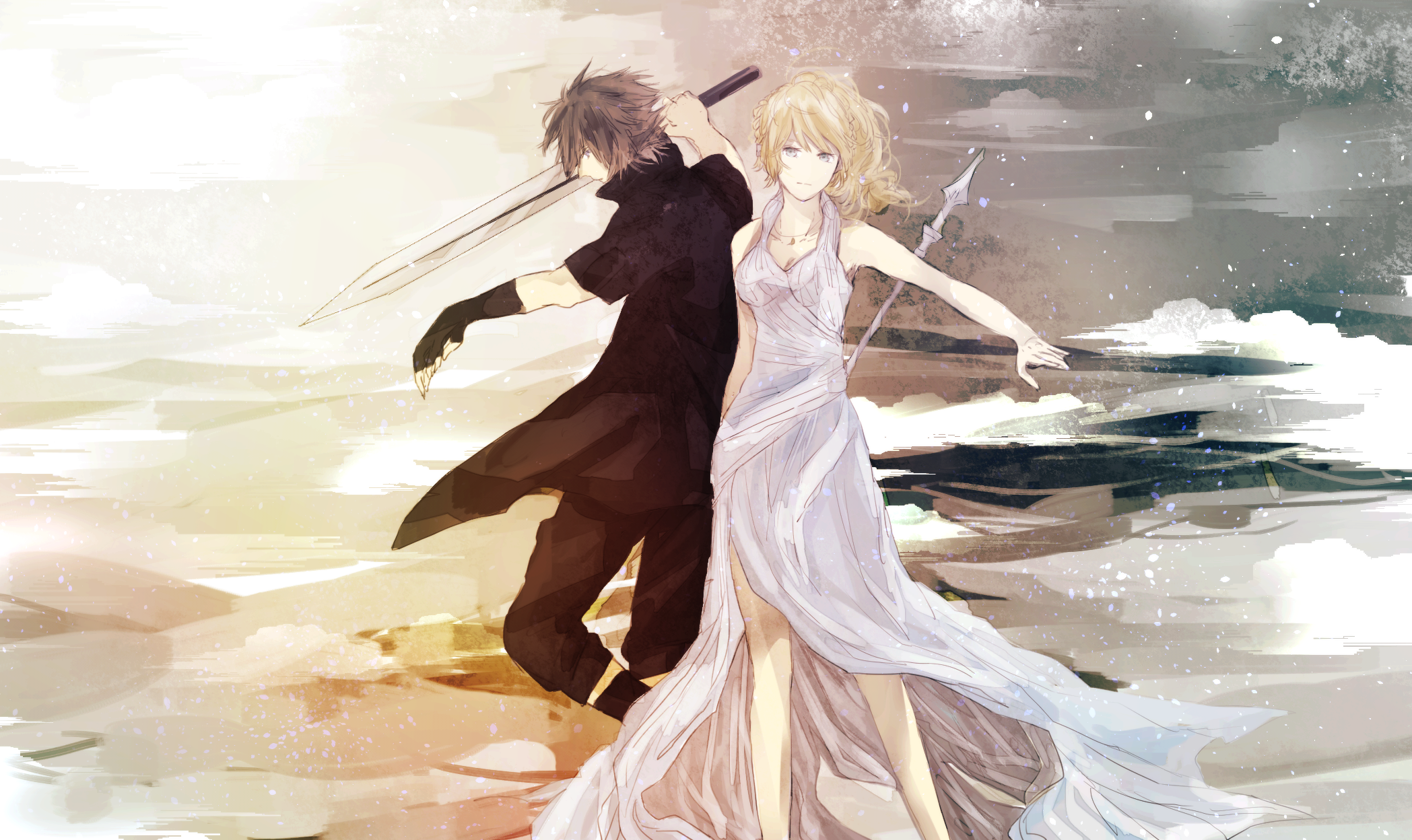 Noctis Lucis Caelum and Lunafreya Nox Fleuret HD Wallpaper