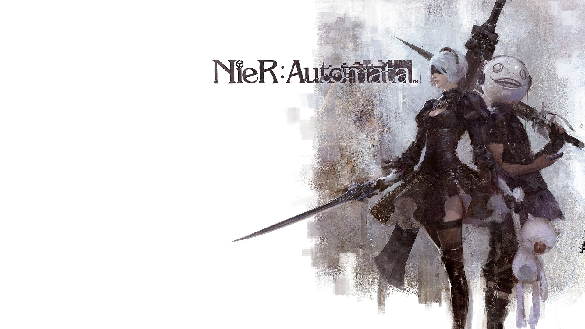 NieR: Automata 2B and Pod 042 HD Wallpaper