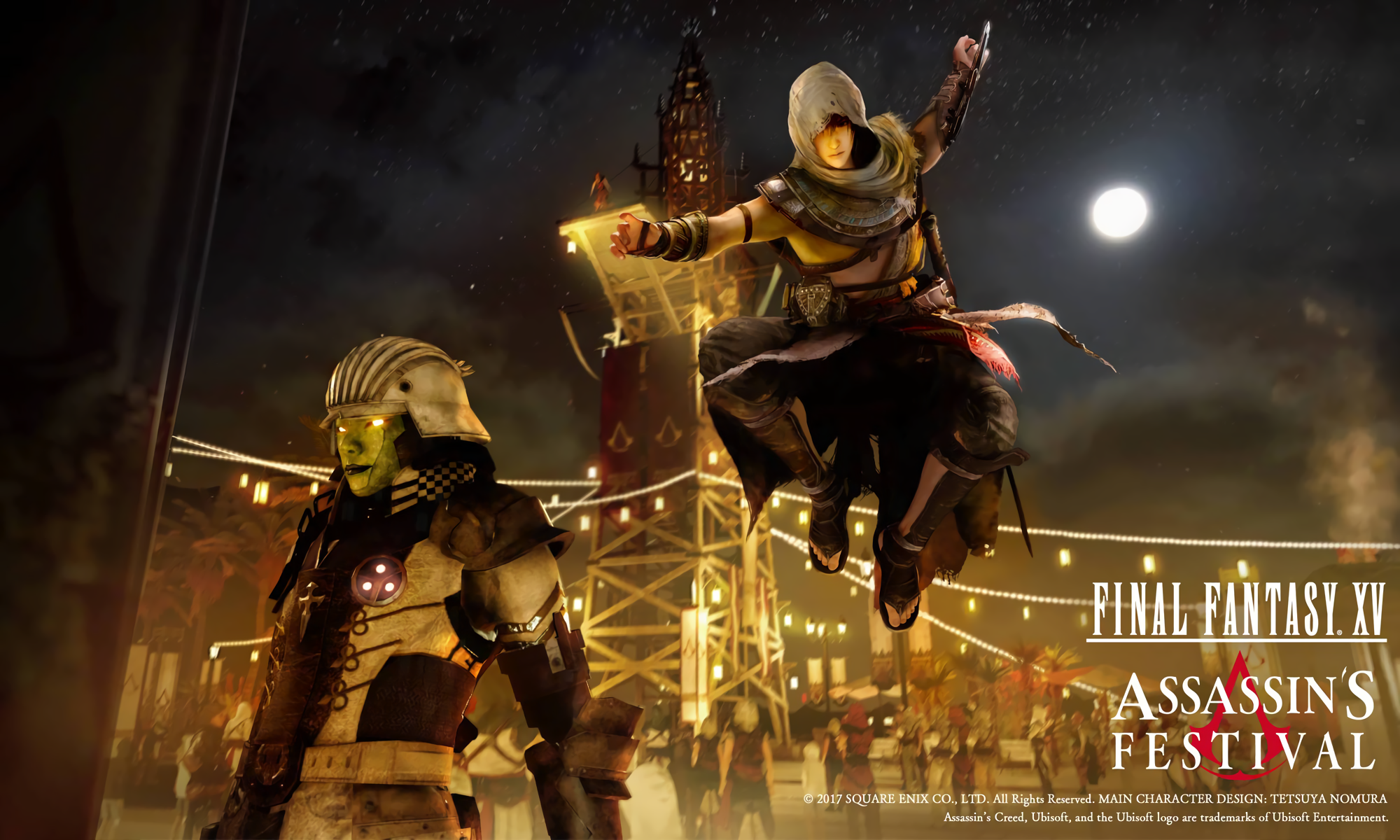 Final Fantasy XV Assassin's Festival crossover HD Wallpaper