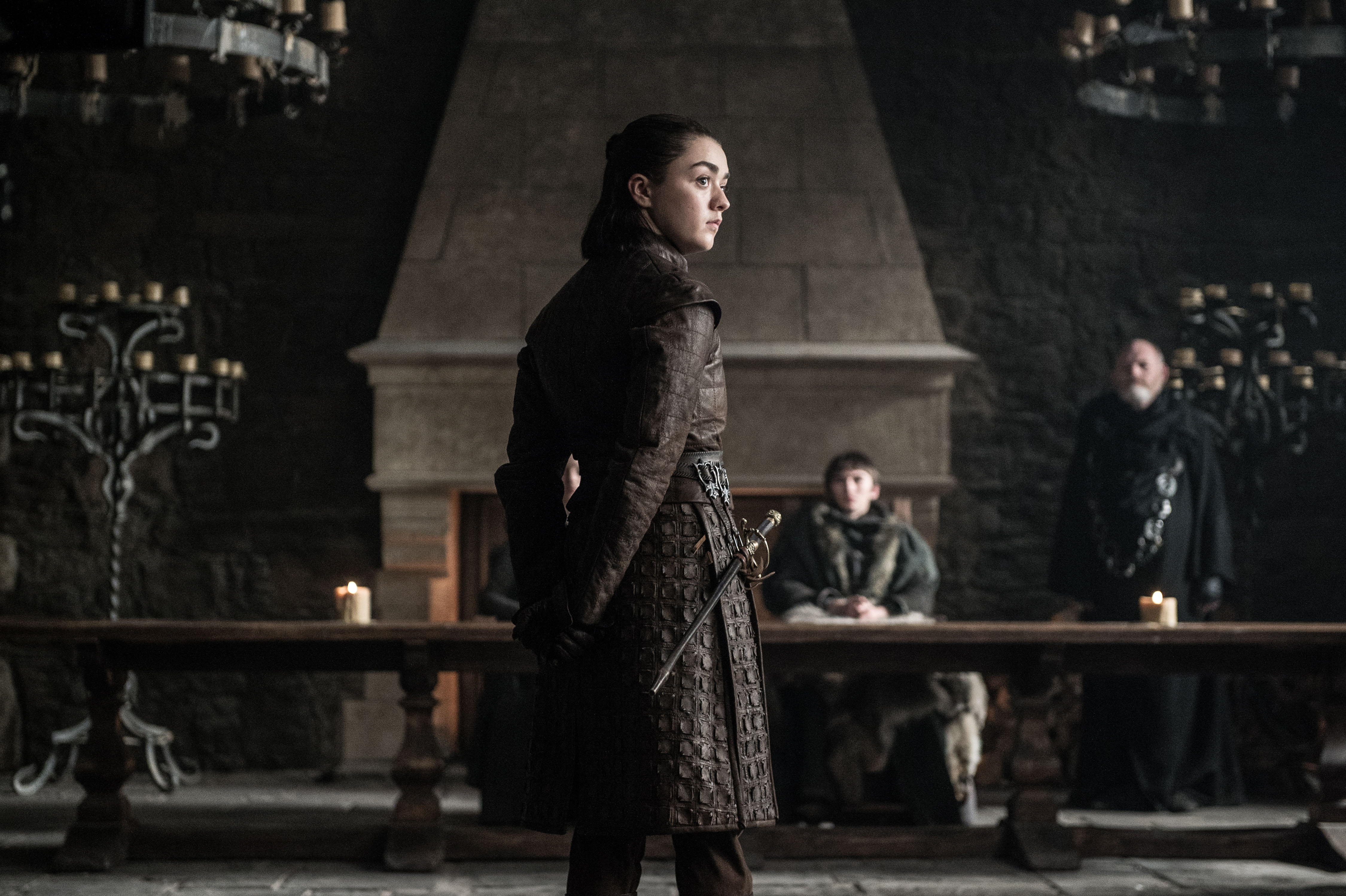 Arya Stark and Bran Stark from Game of Thrones HD Wallpaper