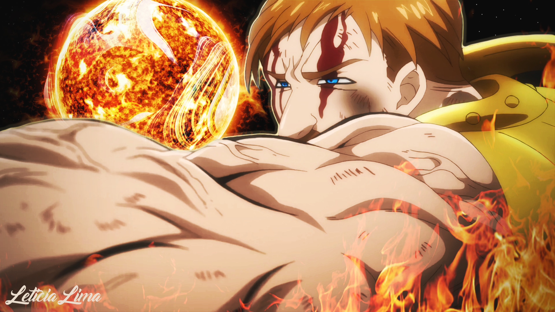 Escanor from The Seven Deadly Sins with a sun HD Wallpaper