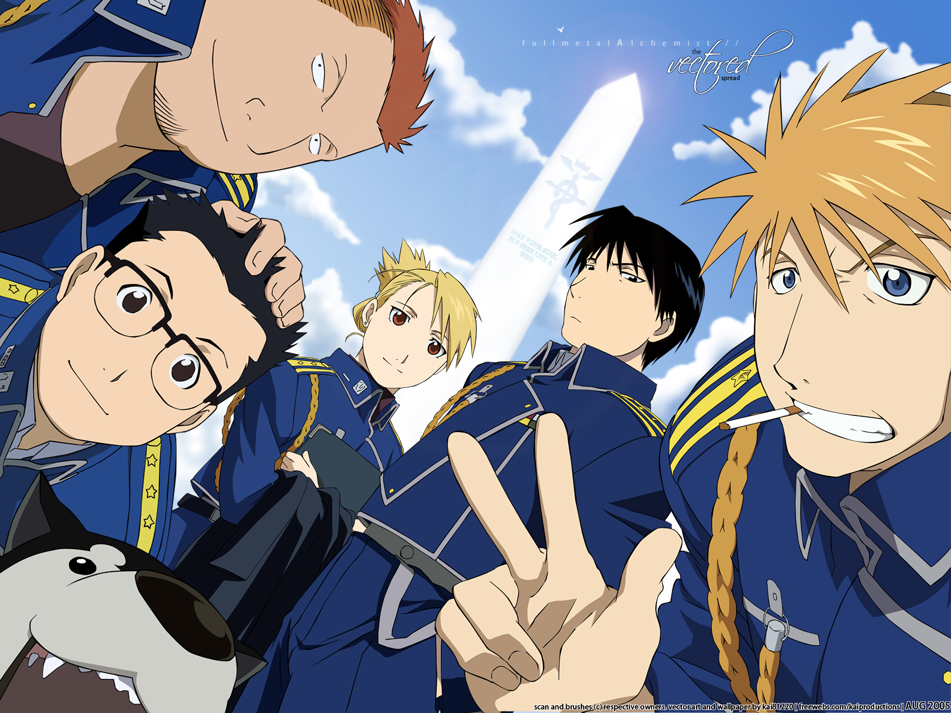 Fullmetal Alchemist characters in military uniforms HD Wallpaper