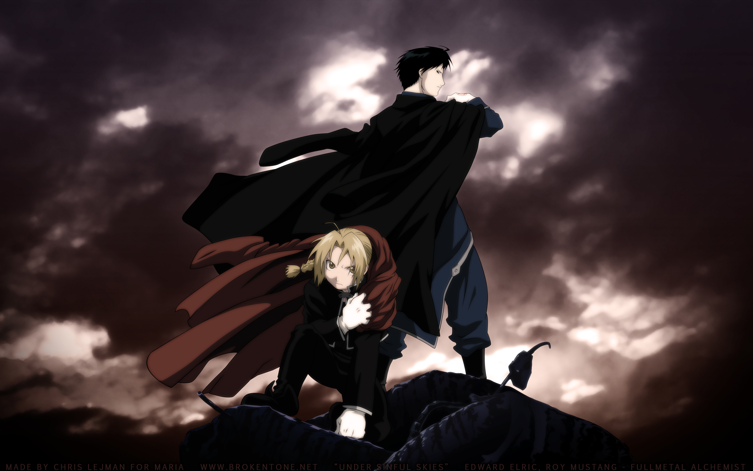 Edward Elric and Roy Mustang from Fullmetal Alchemist HD Wallpaper