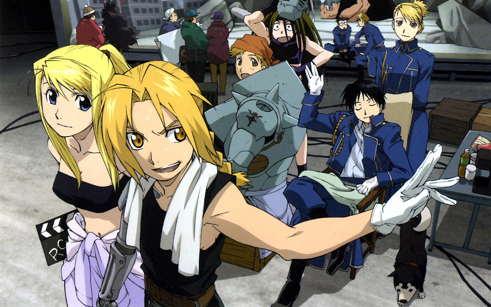 Fullmetal Alchemist characters on set HD Wallpaper