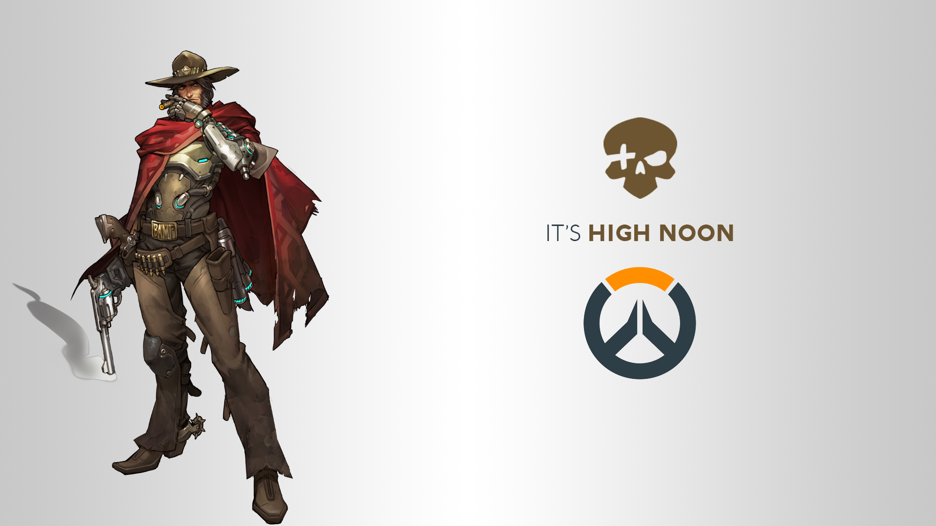 McCree from Overwatch with logos HD Wallpaper
