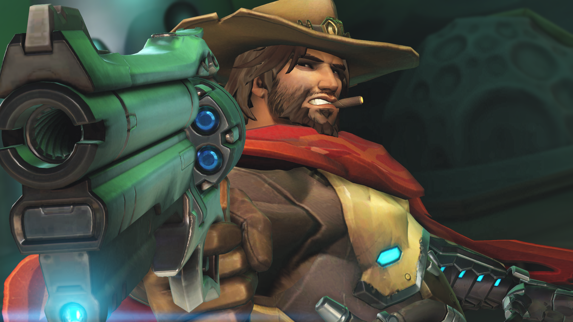 McCree from Overwatch holding a gun HD Wallpaper