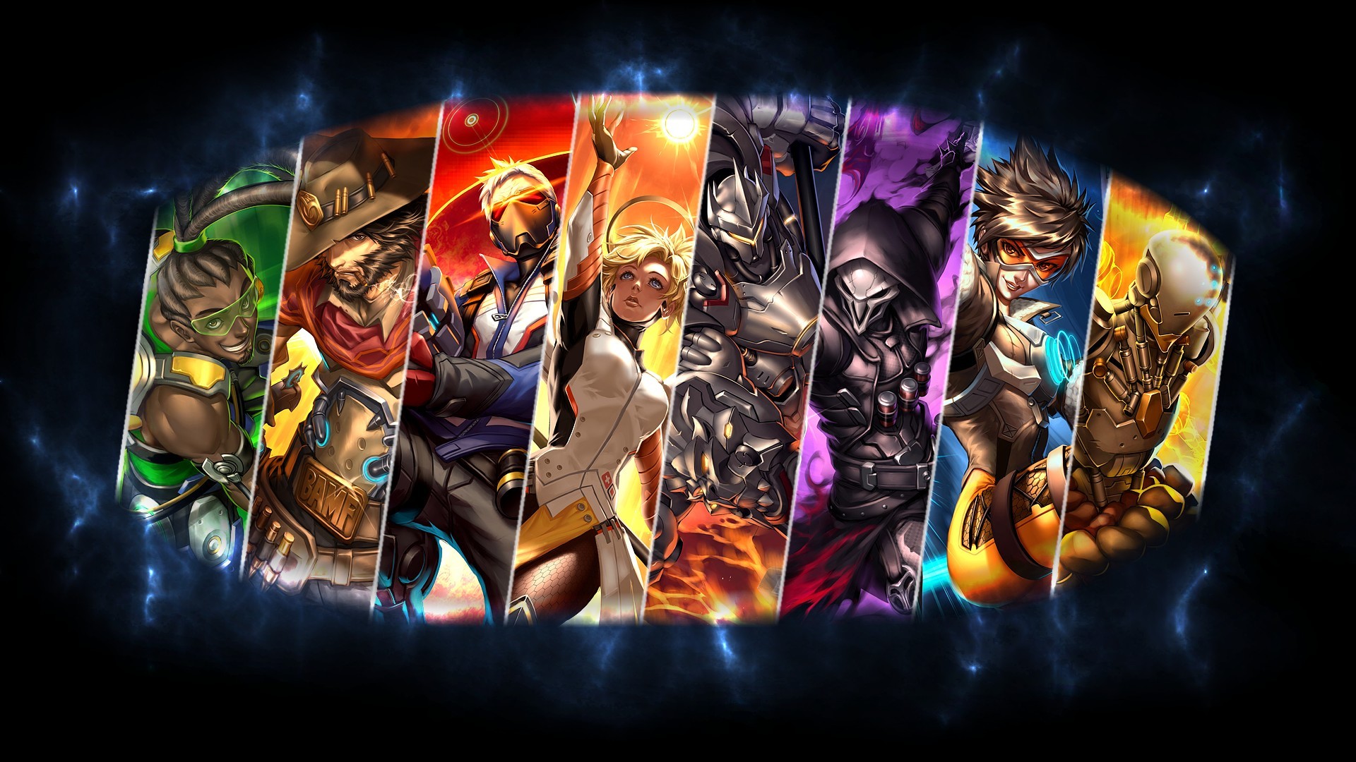 Overwatch characters montage HD Wallpaper