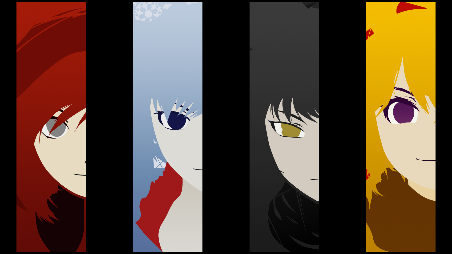RWBY Team RWBY Minimalist Portraits HD Wallpaper